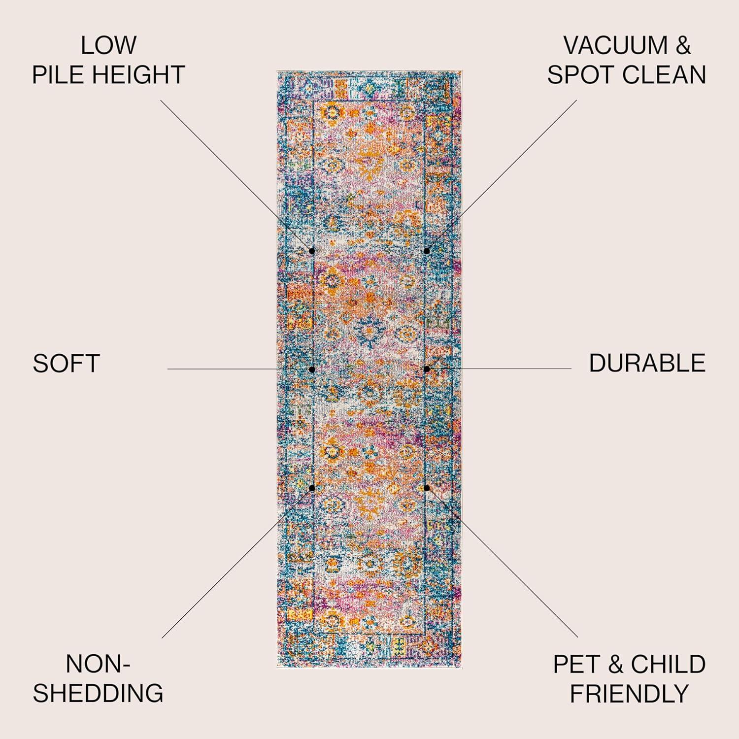 Bohemian FLAIR Boho Vintage Faded Area Rug - JONATHAN Y