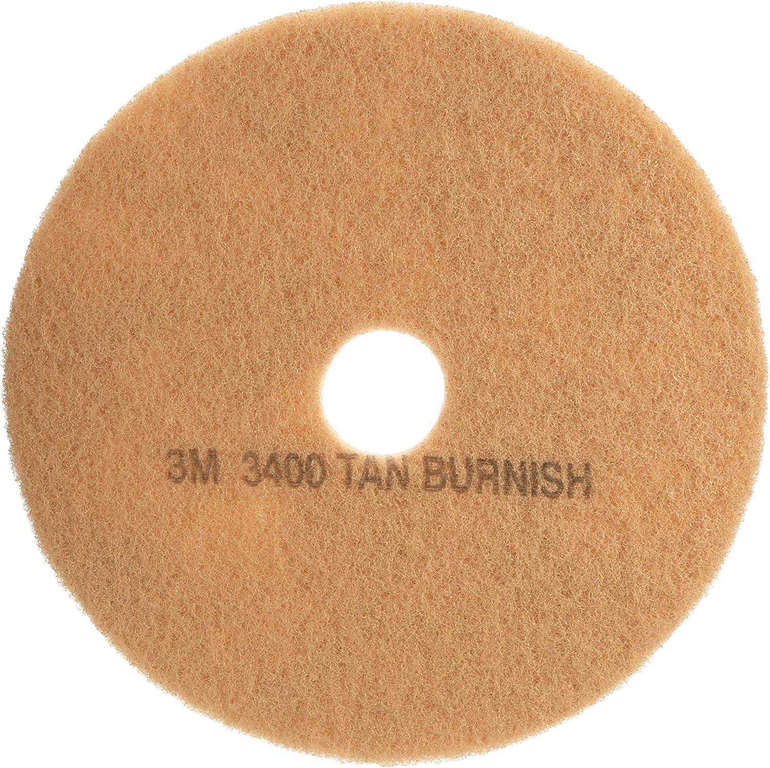 3M Burnishing Pad Tan Pad 3400 27 5/Ct 3400-27