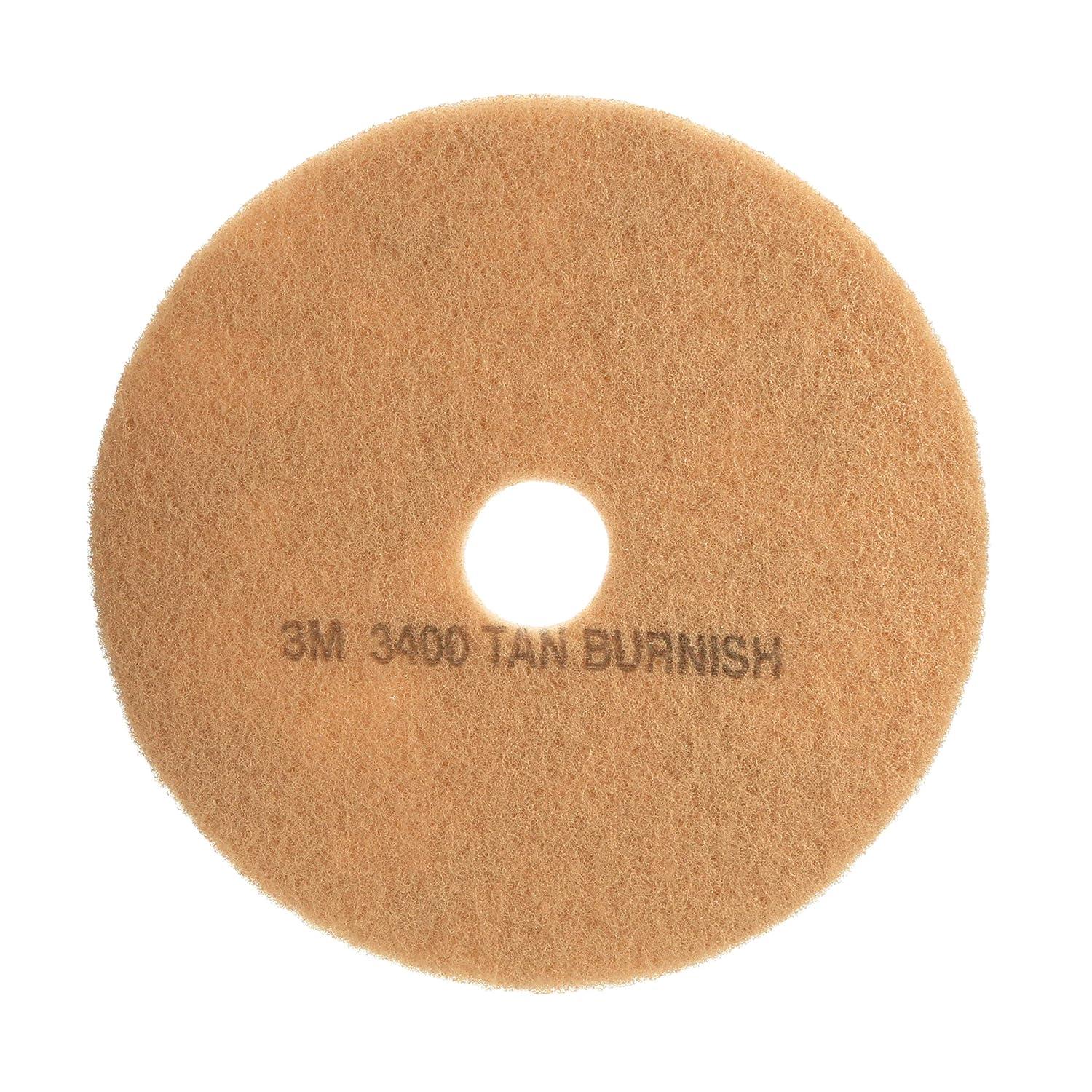 27-Inch Tan Polyester Burnishing Pad for High-Speed Floor Machines