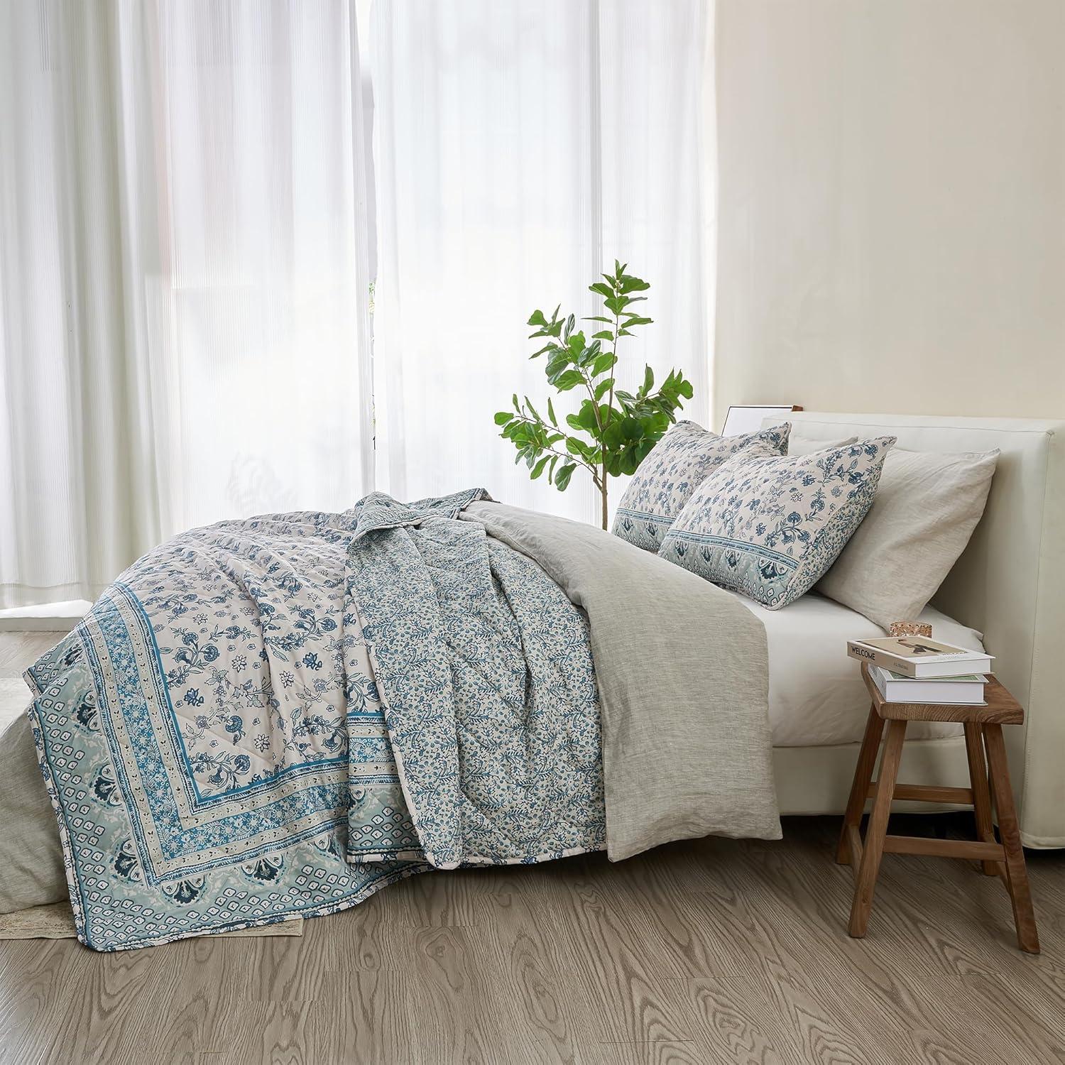 Printed Vintage Quilt Bedding Set - Patina Vie