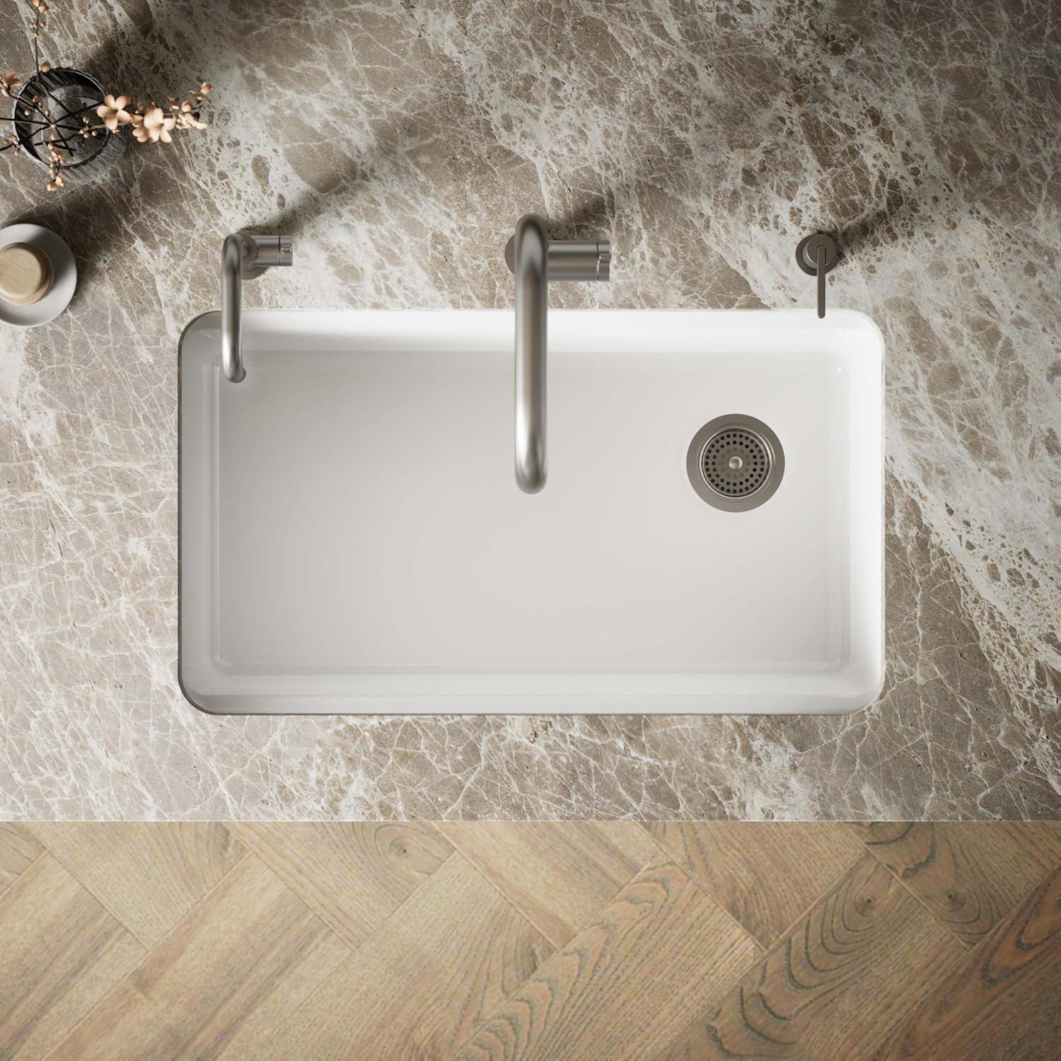 Riverby 33" x 22" x 9-5/8" Under-Mount Single-Bowl Kitchen Sink with Accessories