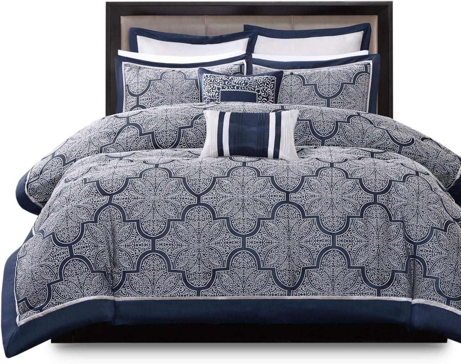 8 Piece Jacquard Comforter Set