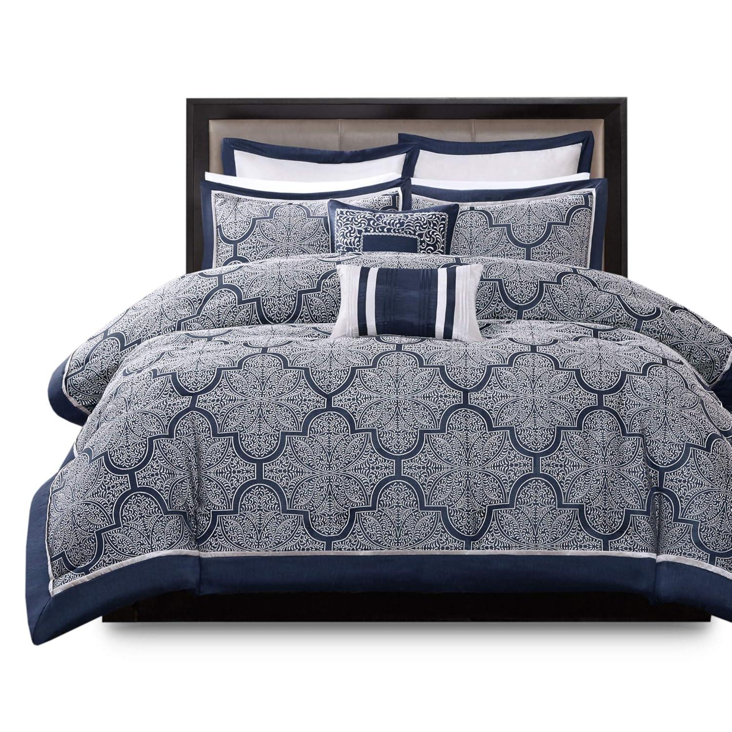 8 Piece Jacquard Comforter Set