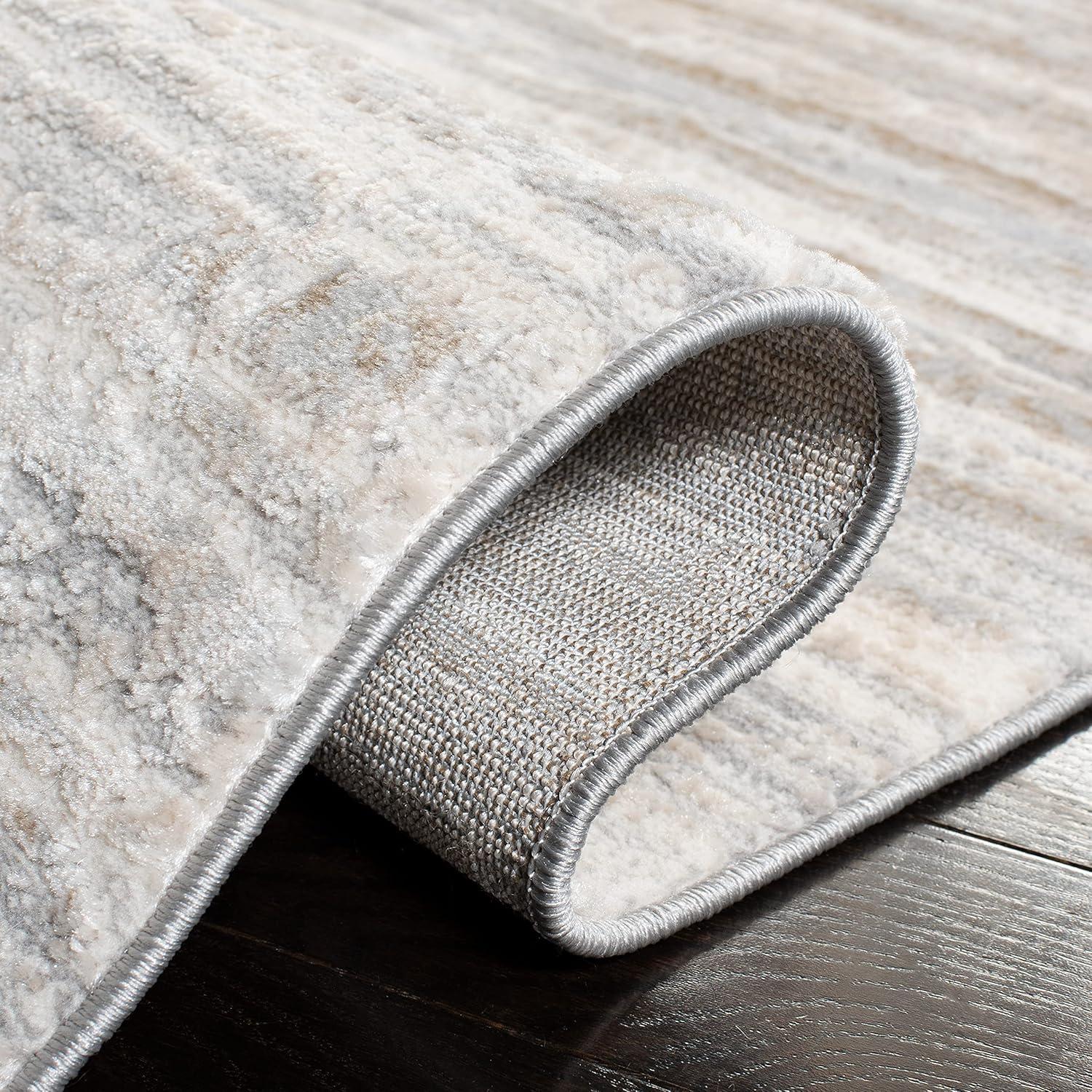 Lagoon LGN518 Power Loomed Area Rug - Grey/Beige - 5'5"x7'7" - Safavieh