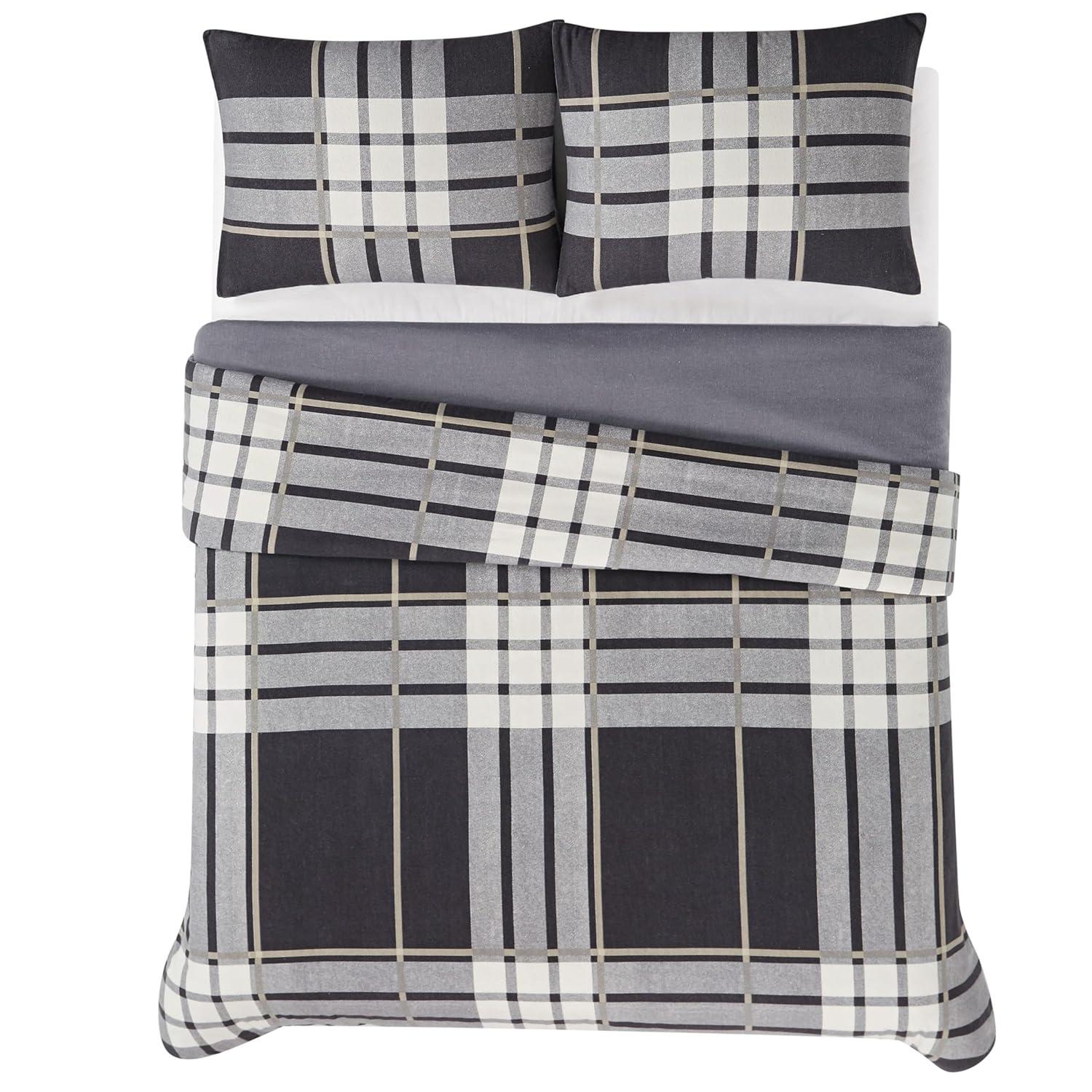 Truly Soft Milo Plaid Flannel Flannel Plaid Duvet Cover Set