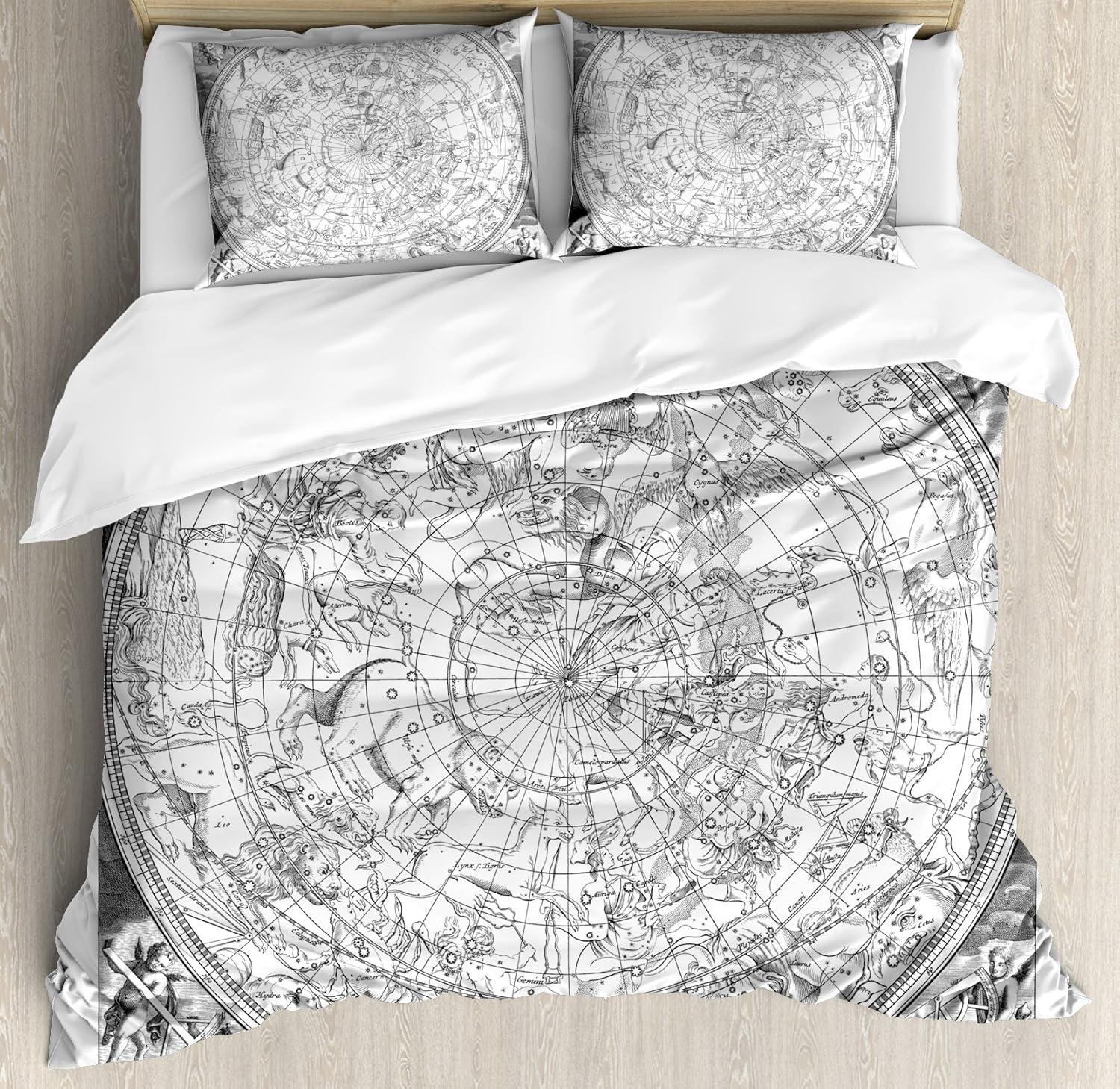 Ambesonne Constellation Eclectic Duvet Cover Set