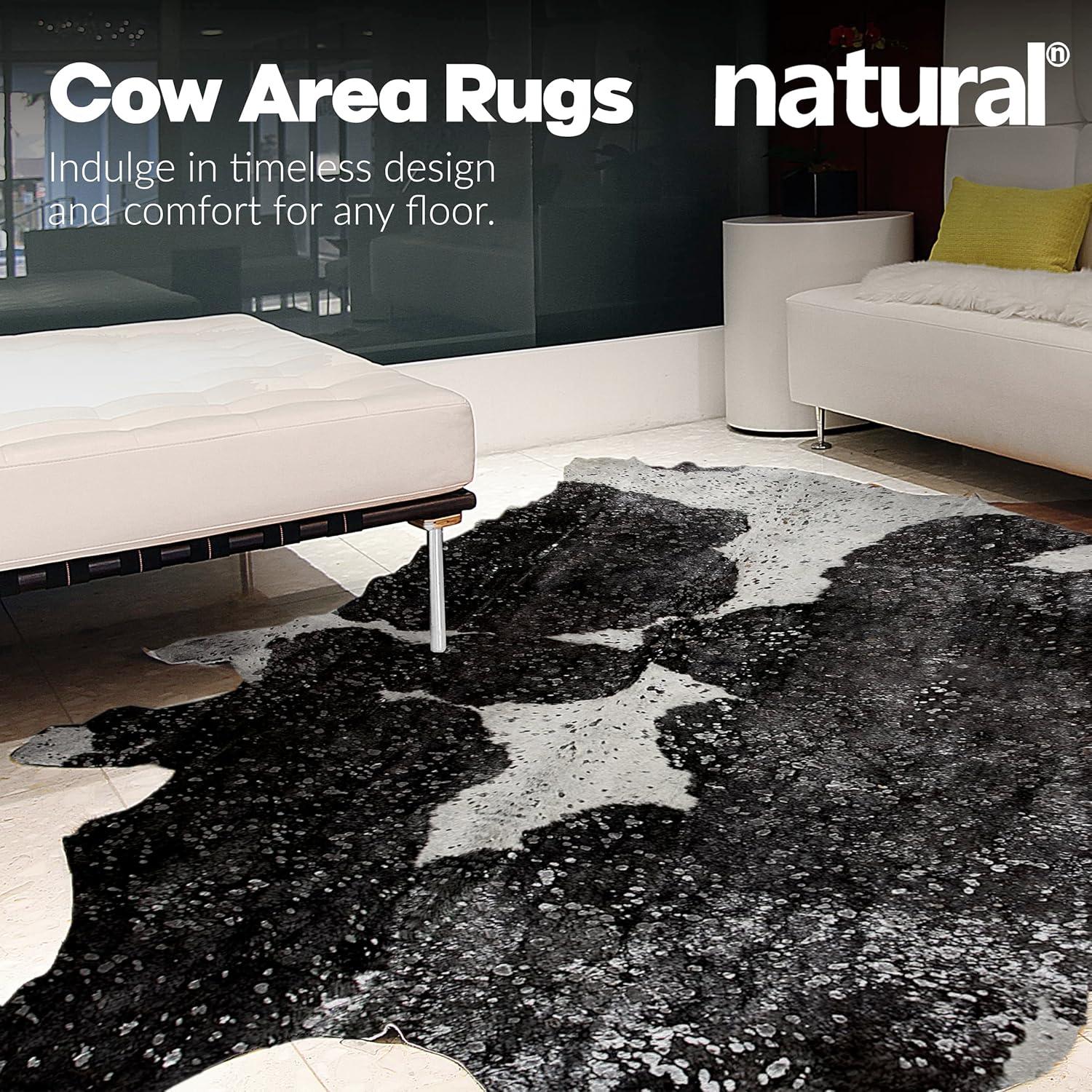 Natural 100% Genuine Handmade Kobe Shed-Free Fade Resistant Cowhide Rug