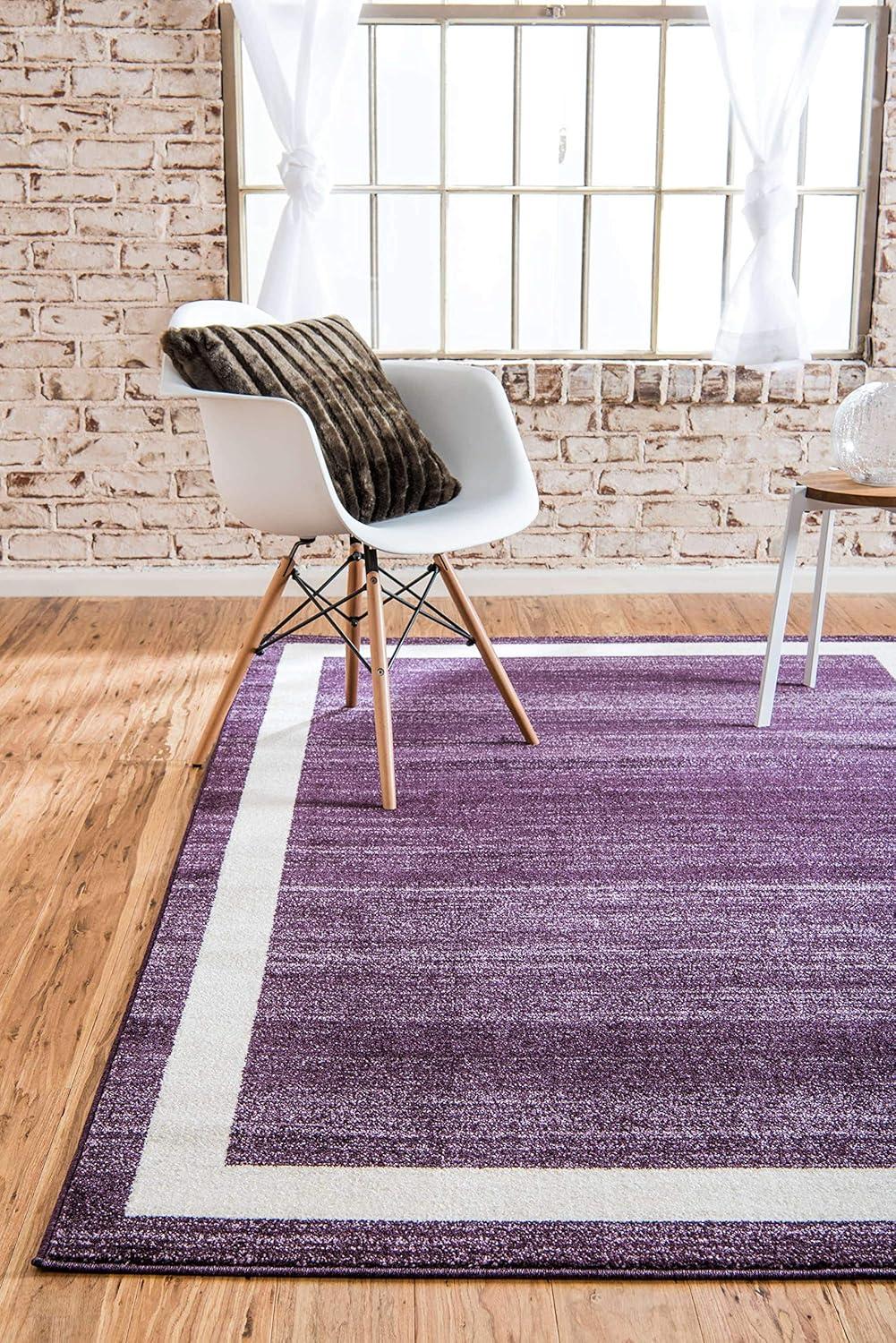 Unique Loom Del Mar Collection Area Rug - Maria (2' 2" x 3' 1" Rectangle Violet/Ivory)