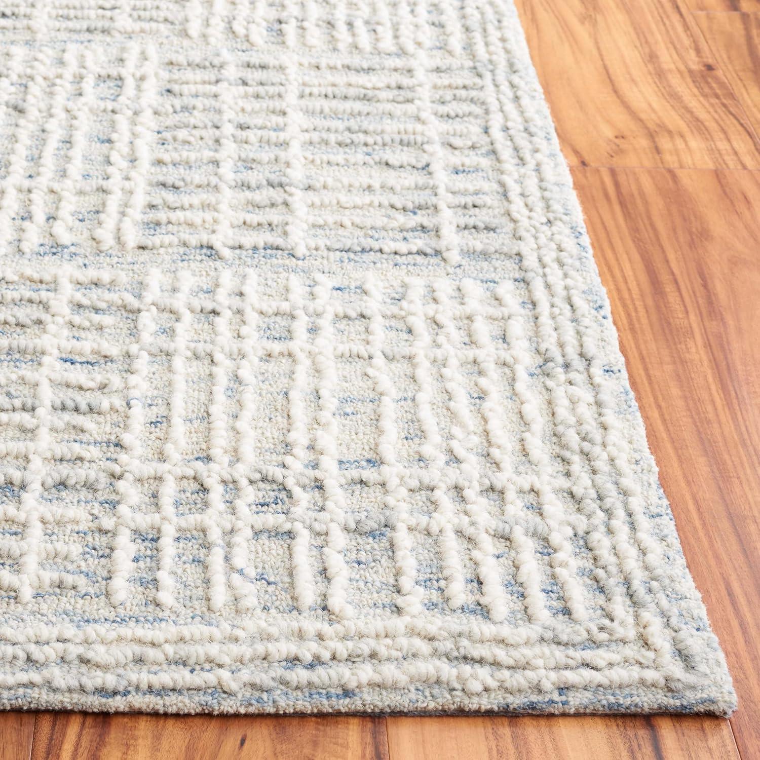 Abstract ABT275 Hand Tufted Indoor Area Rug - Light Blue/Ivory - 5'x8' - Safavieh