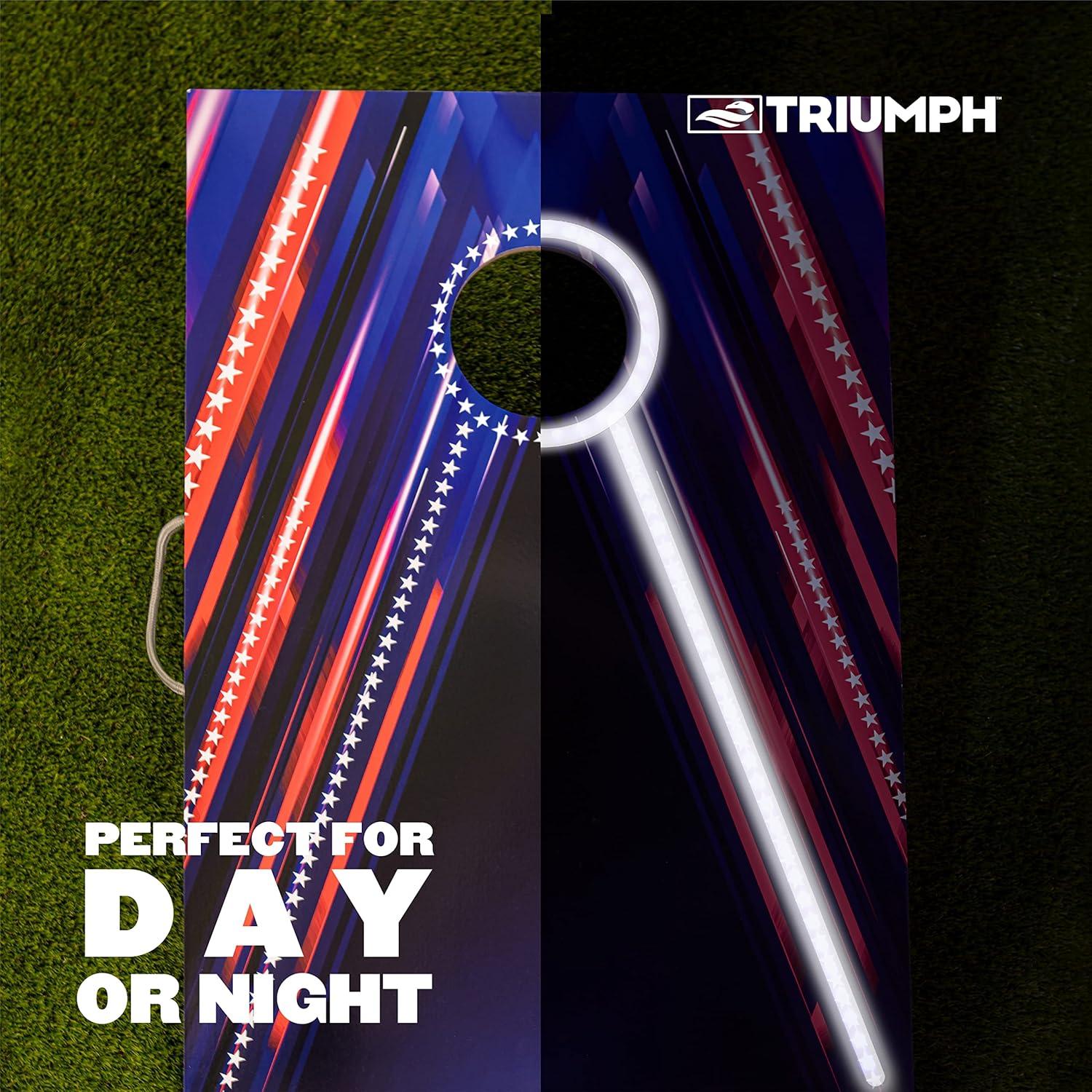 Triumph Sports Triumph Led Patriotic Cornhole Set