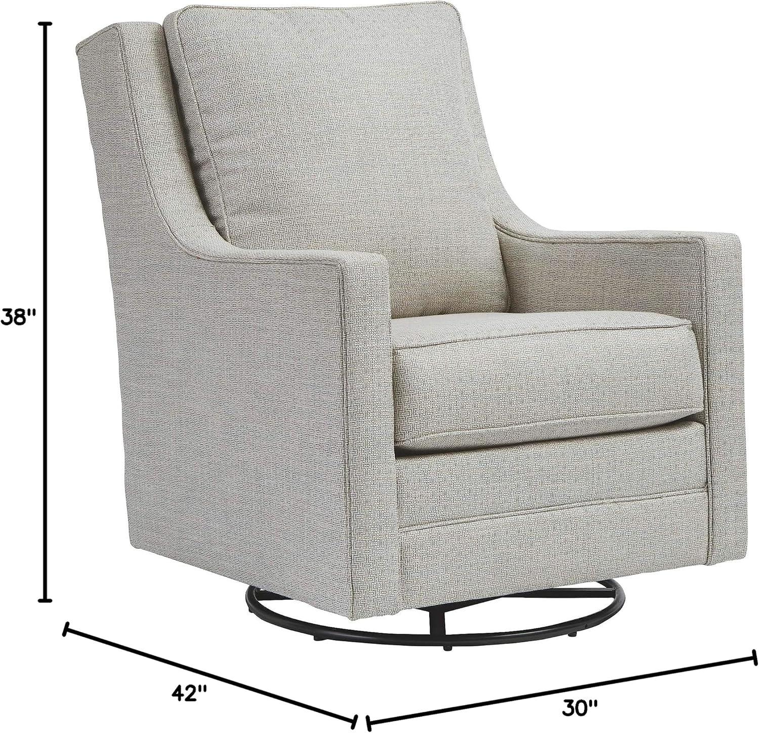 Signature Design by Ashley Kambria Swivel Glider Accent Chair in Frost