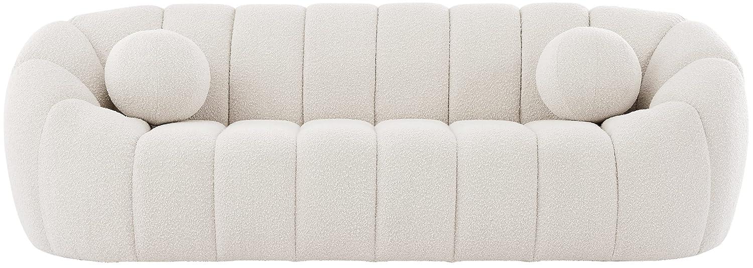 Meridian Furniture Elijah Green Boucle Fabric Sofa