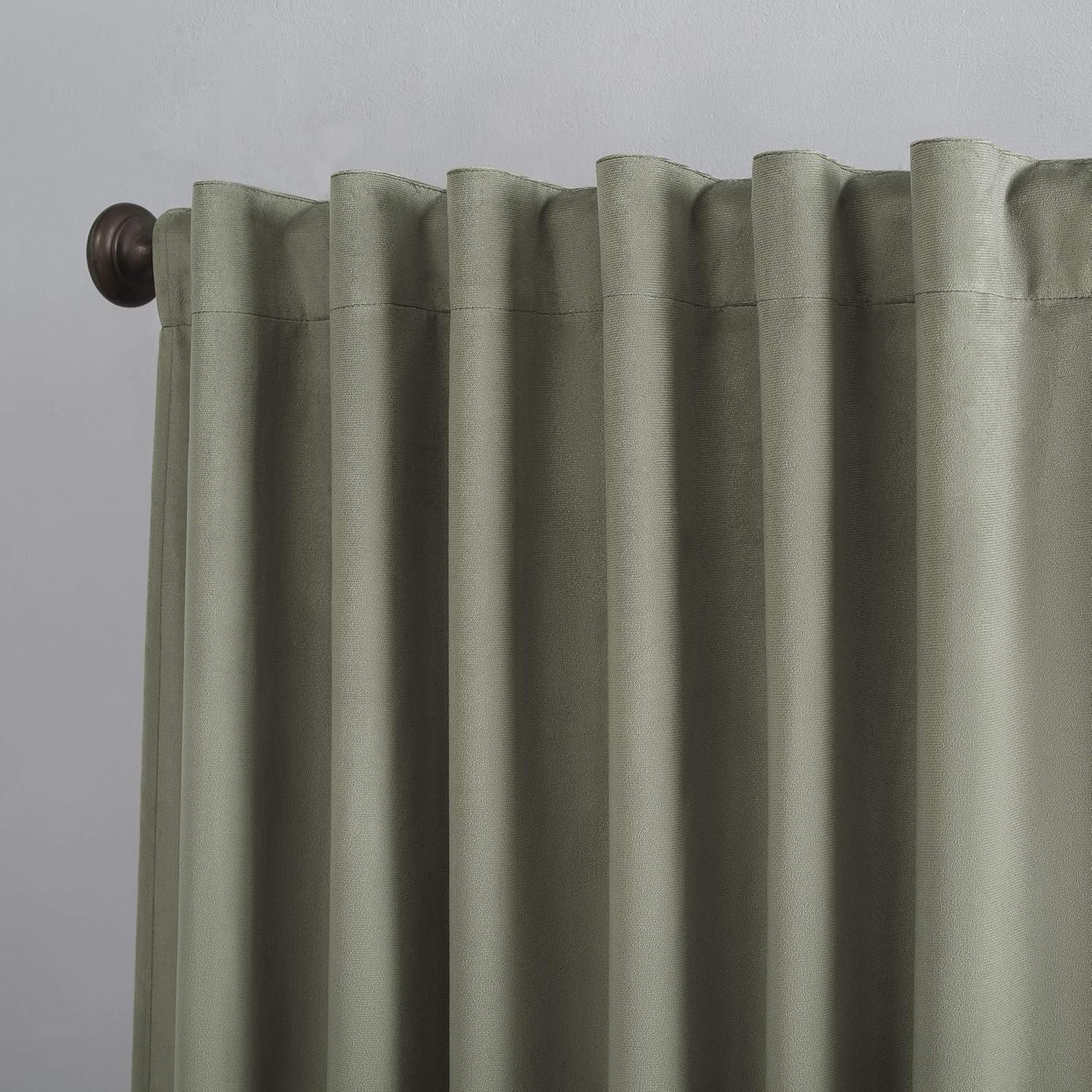 Sun Zero Velvet Noise Reducing Thermal Extreme 100% Blackout Back Tab Curtain Panel