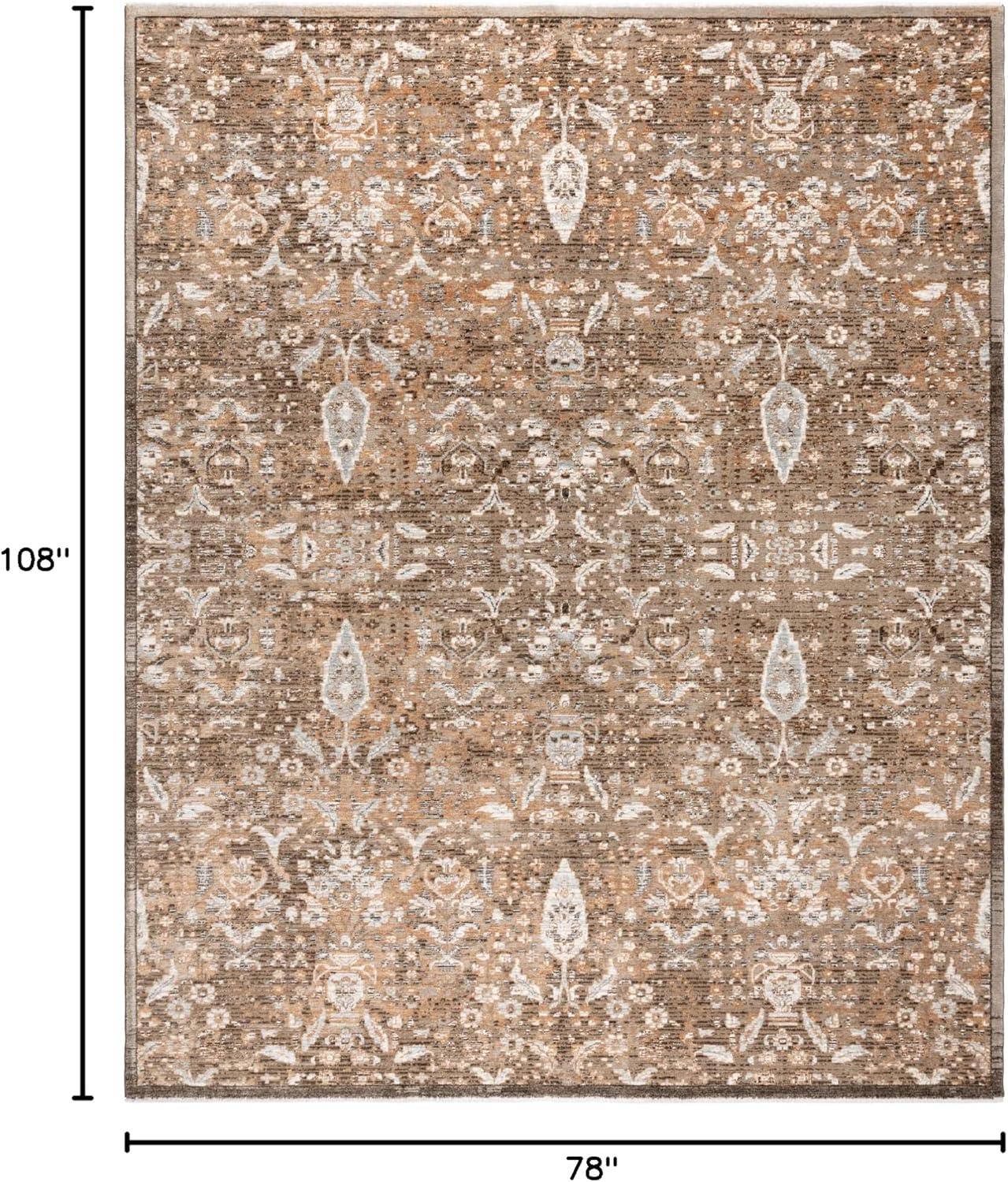 Damita Gavi Traditional Moroccan Brown/Tan/Beige/Ivory Polypropylene Area Rug