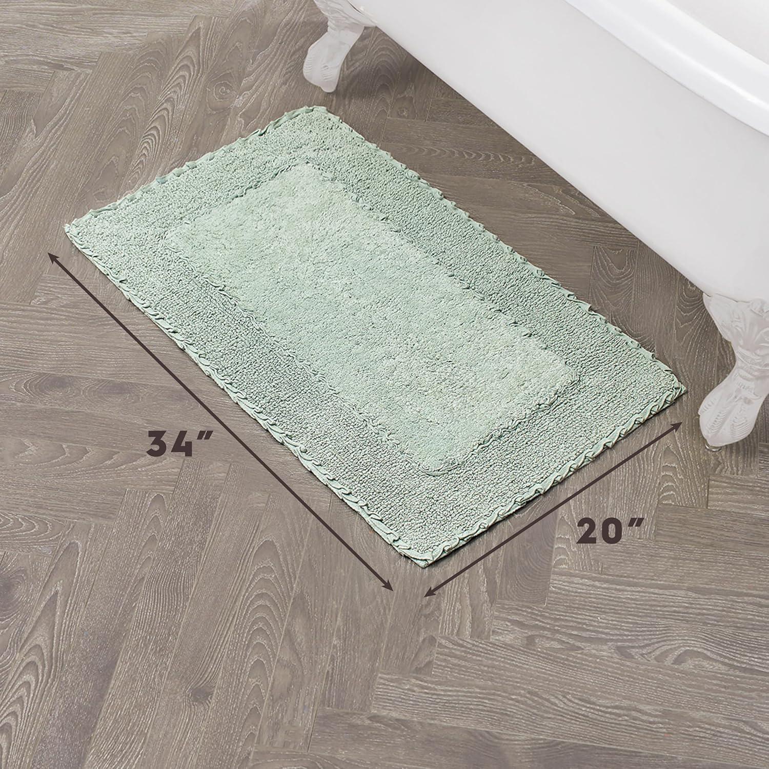 Laura Ashley Laura Ashley Ruffle 100% Cotton Bath Rugs