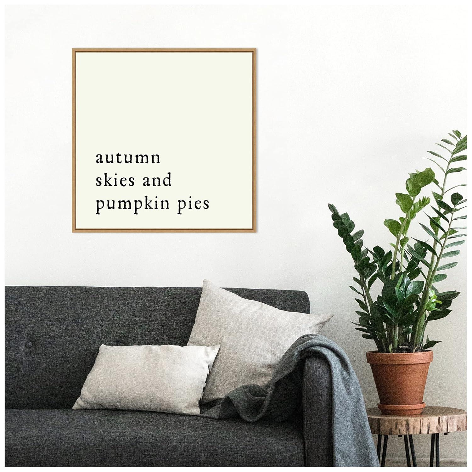 Amanti Art Autumn Skies Pumpkin Pies by Amanti Art Portfolio Canvas Wall Art Print Framed 22 x 22-in.