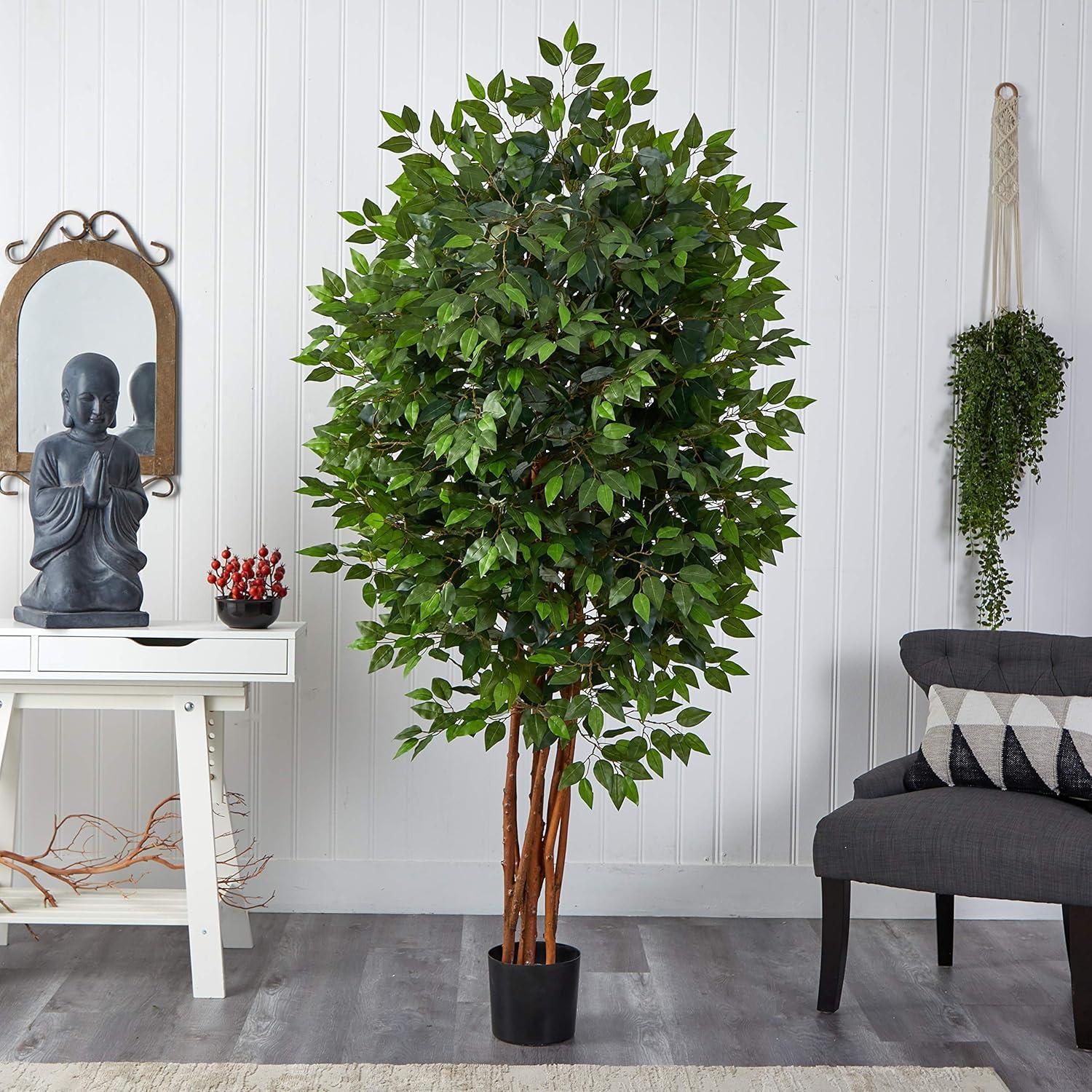 Nearly Natural 6.5' Deluxe Ficus Artificial Tree