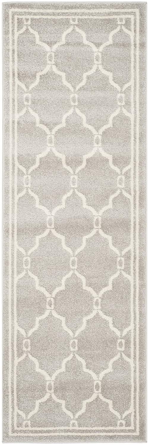 Amherst AMT414 Power Loomed Indoor Runner Rug - Light Grey/Ivory - 2'3"x11' - Safavieh