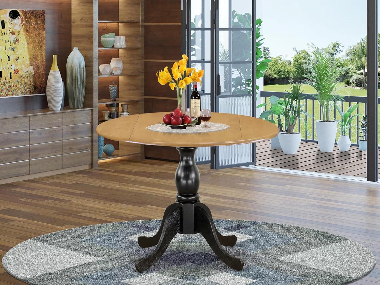 Dublin Extendable Round Solid Wood Dining Table