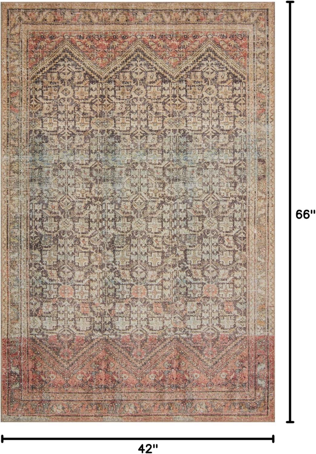 Loloi II Loren Collection LQ-17 Charcoal / Multi Oriental Area Rug 3'-6" x 5'-6"