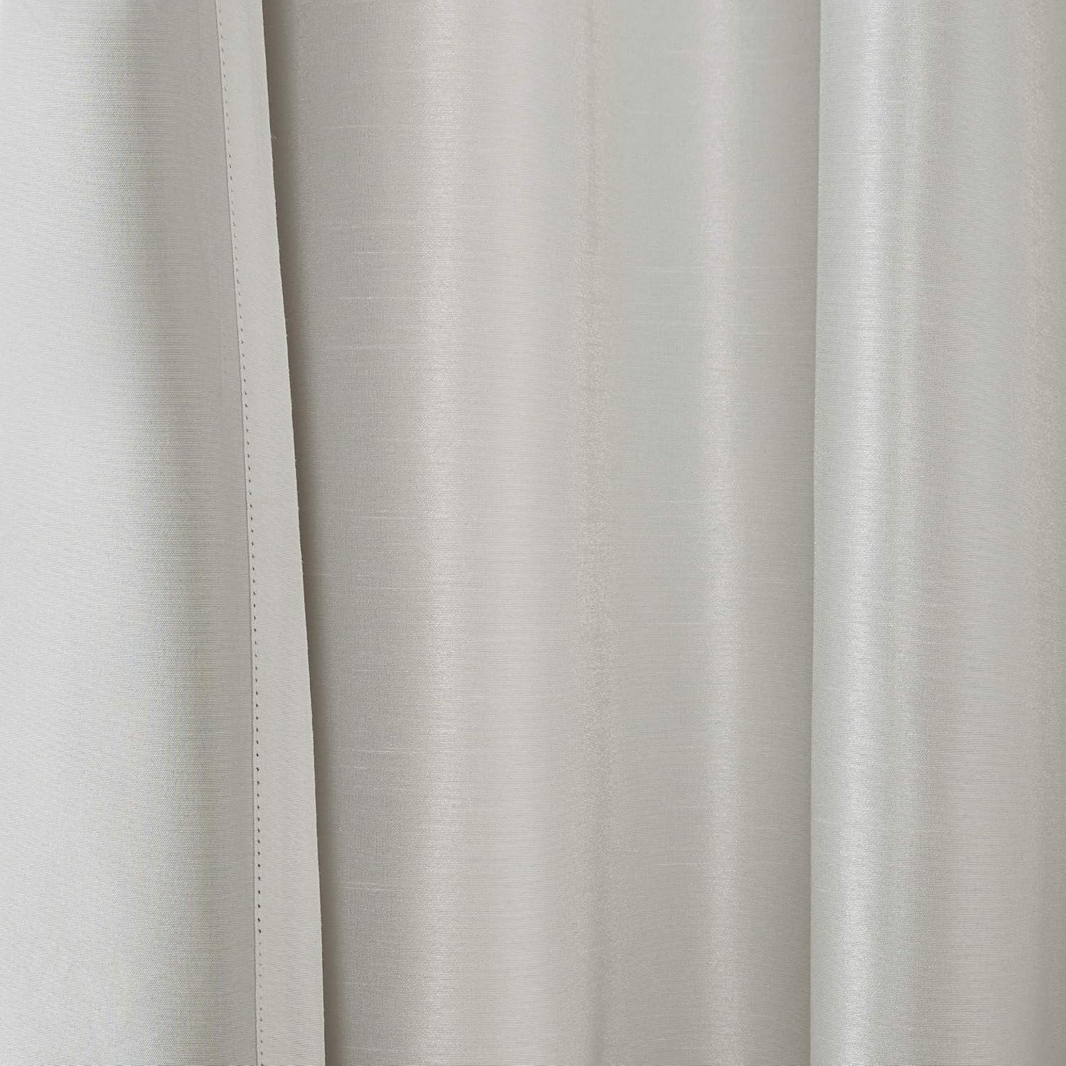 Emilia Faux Silk Twist Tab Total Blackout Window Curtain Panel