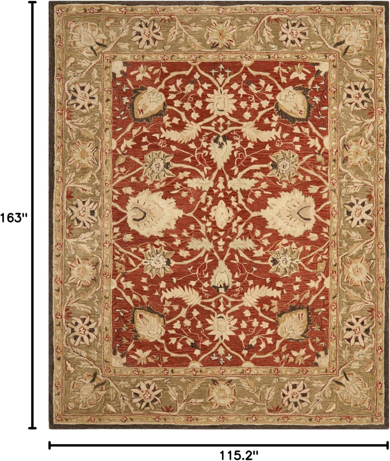 Anatolia AN512 Hand Tufted Indoor Area Rug - Rust/Green - 9'6"x13'6" - Safavieh