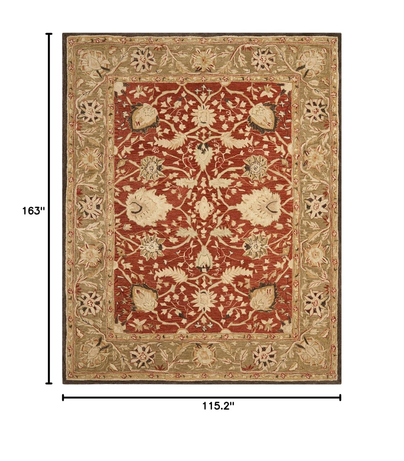 Anatolia AN512 Hand Tufted Indoor Area Rug - Rust/Green - 9'6"x13'6" - Safavieh