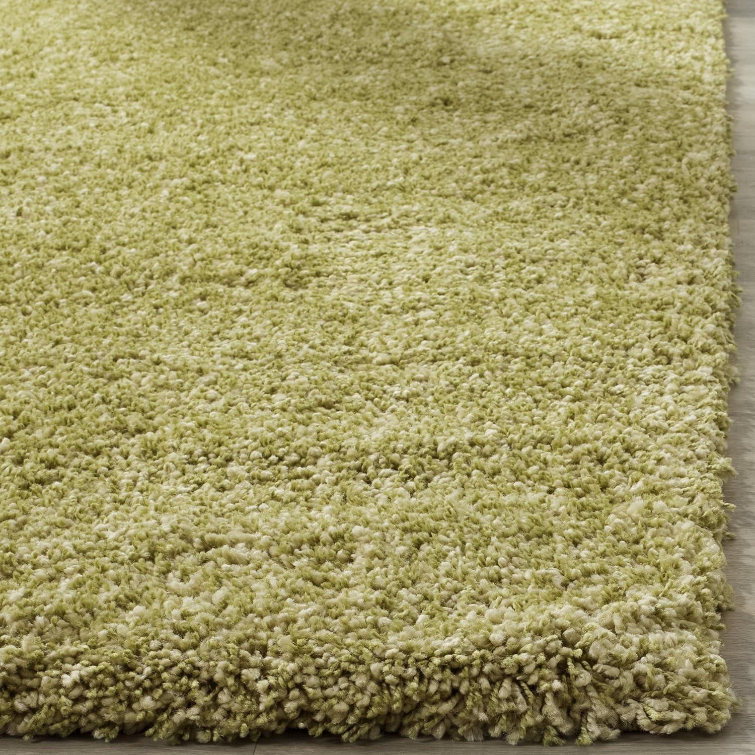 Shag SG151 Power Loomed Indoor Area Rug - Green - 6'7"x9'6" - Safavieh.