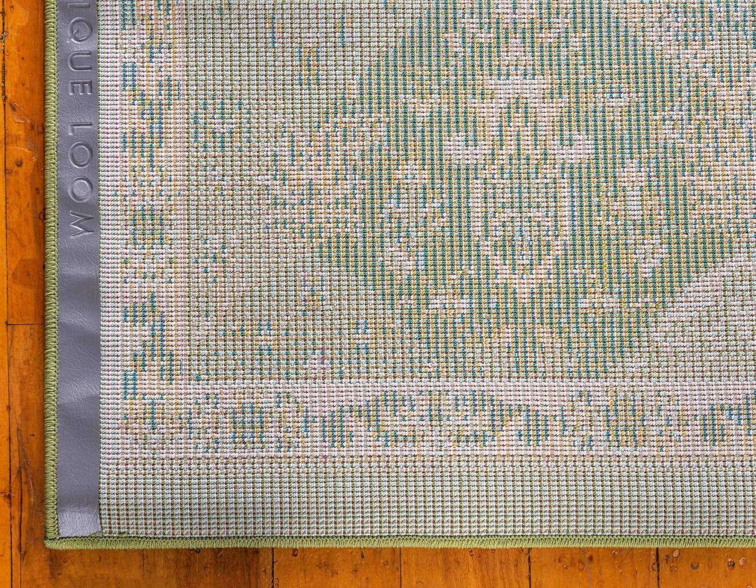 Unique Loom Penrose Collection Area Rug - Blake (2'  x 6' 1" Runner Green/Beige)