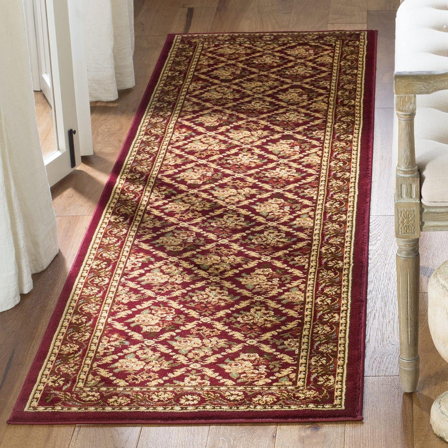 Lyndhurst LNH556 Power Loomed Runner Rug - Red/Red - 2'3"x12' - Safavieh.
