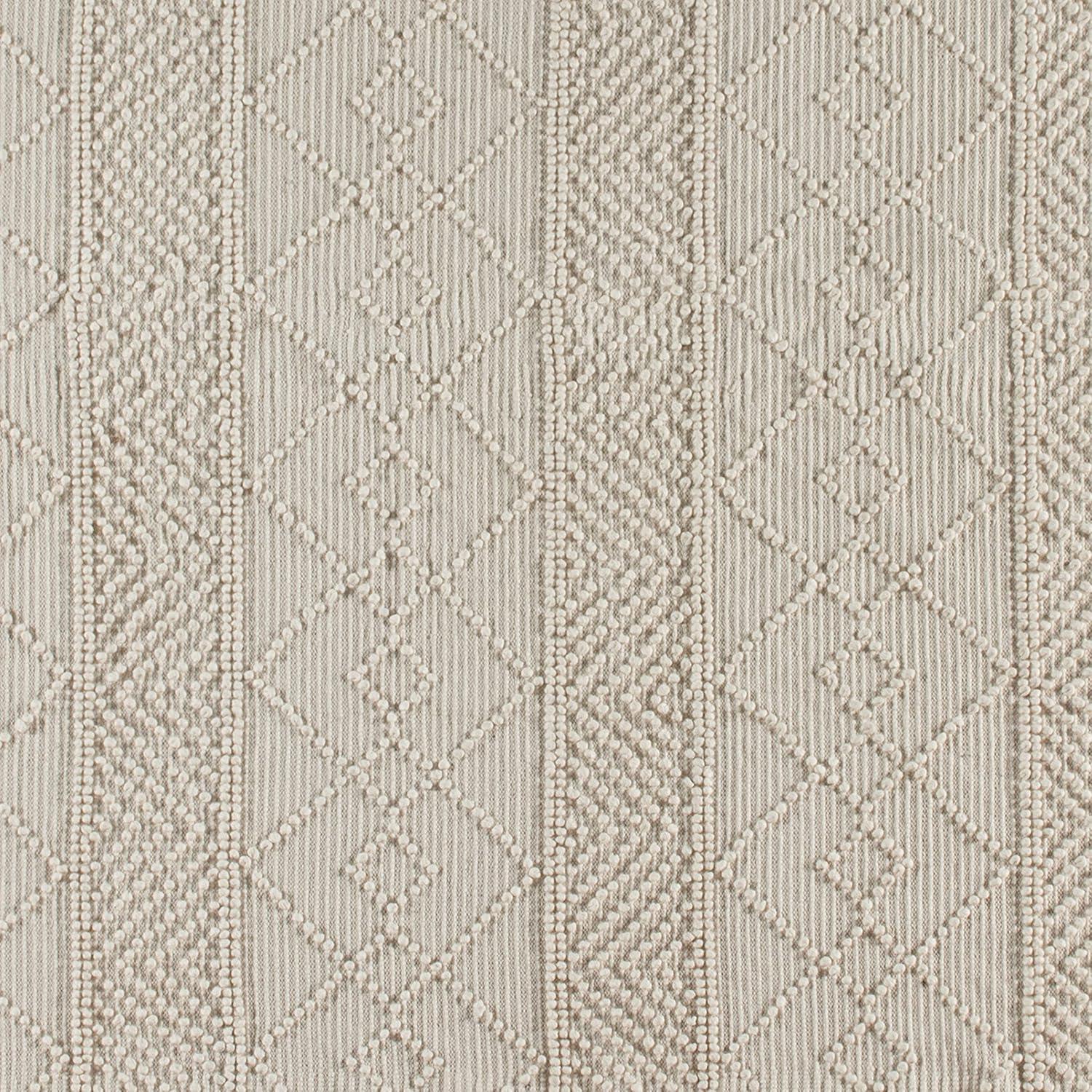 Flash Furniture Melissa Handwoven Area Rug - Ivory - 8' x 10' - Triple Blend Cotton/Wool/Polyester Threads - Geometric Design