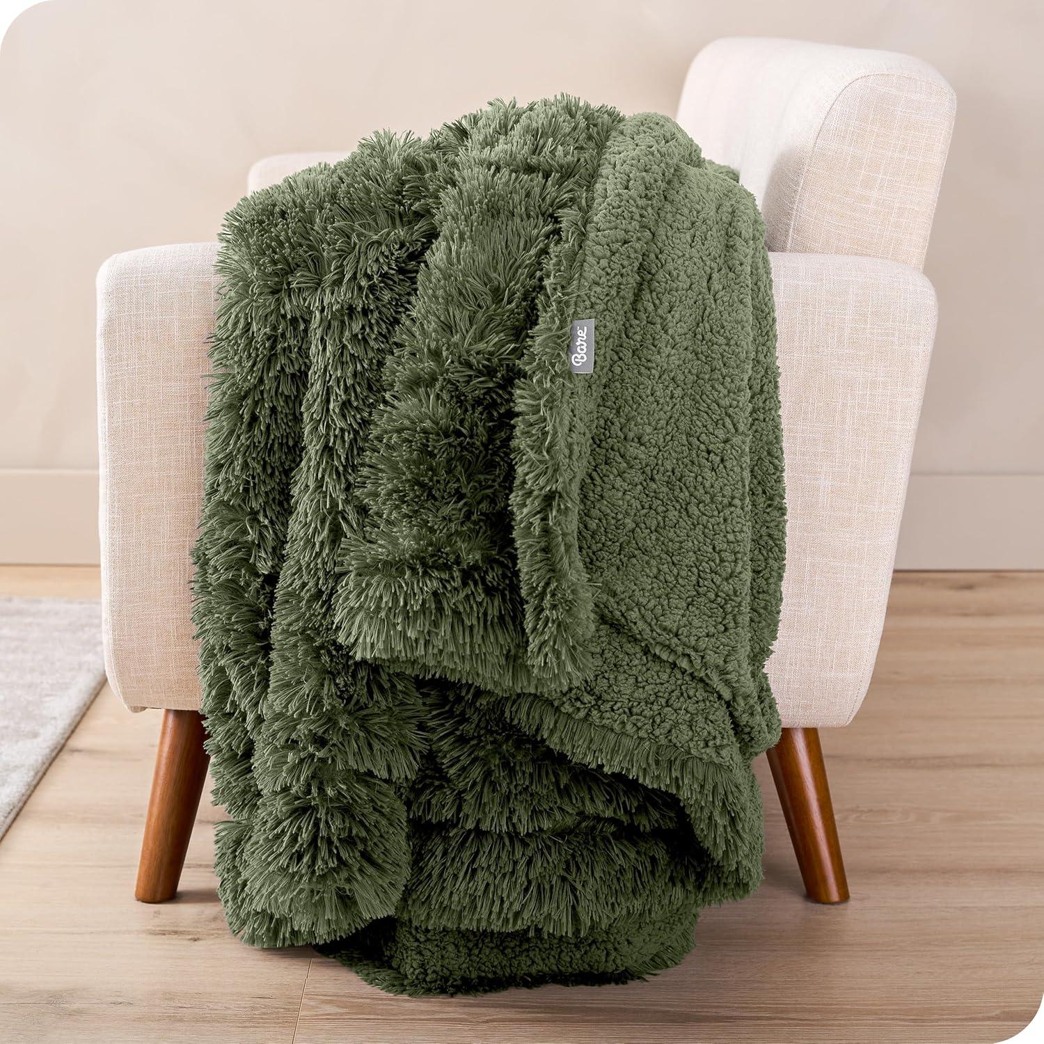 Bare Home Shaggy Faux Fur Sherpa Blanket