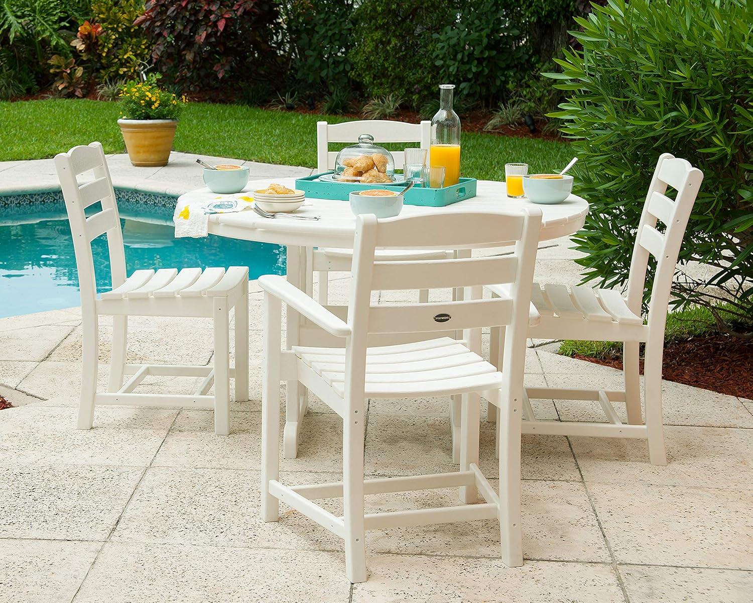 La Casa Café 5-Piece Round Farmhouse Dining Set