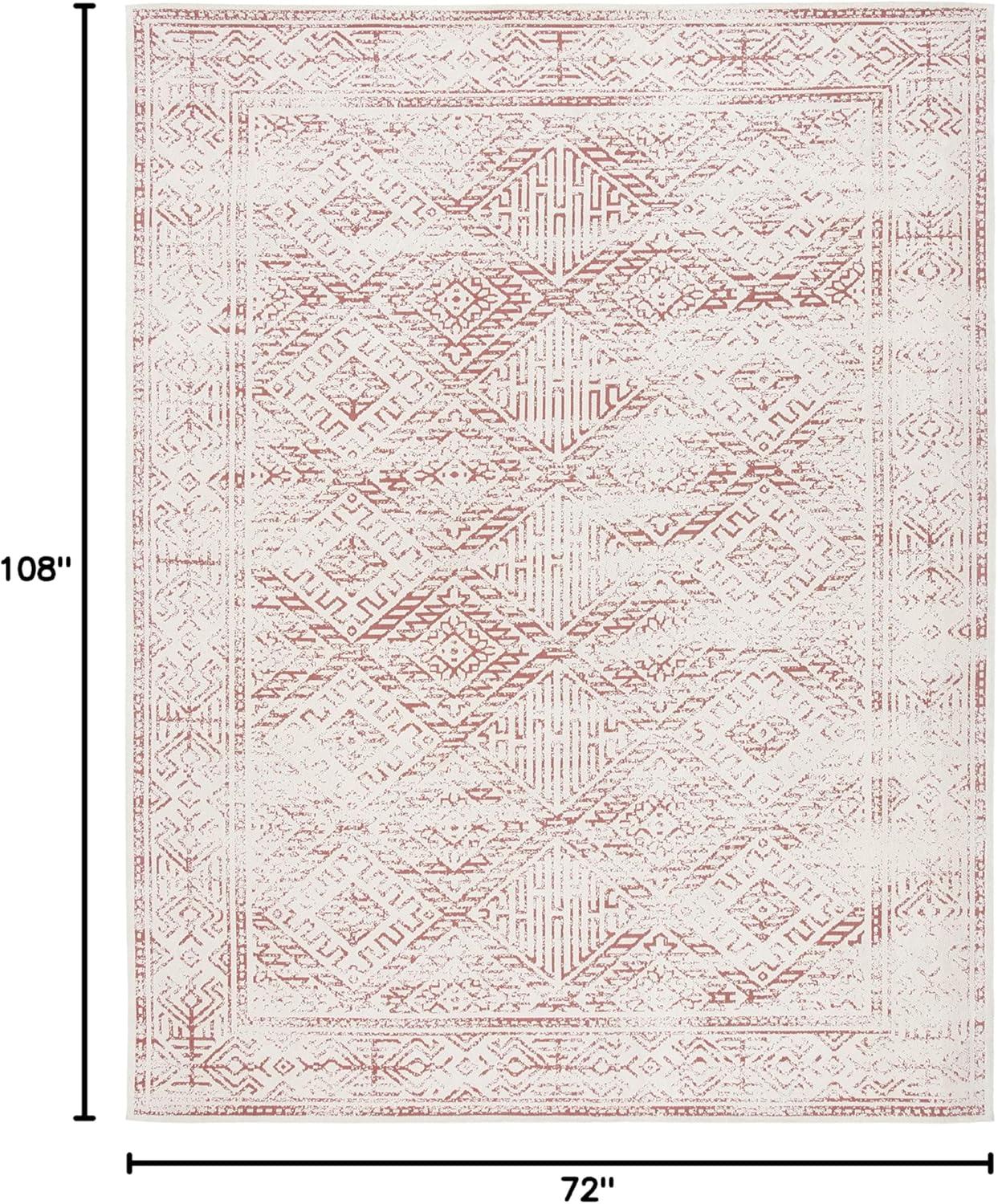 Classic Vintage CLV126 Woven Indoor Area Rug - Beige/Red - 6'x9' - Safavieh