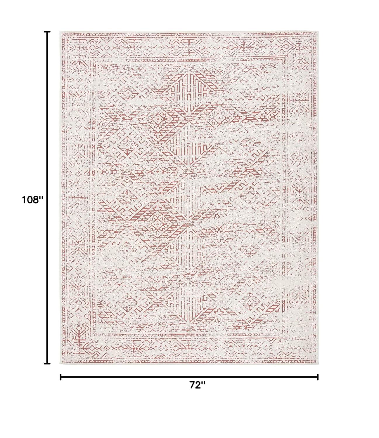 Classic Vintage CLV126 Woven Indoor Area Rug - Beige/Red - 6'x9' - Safavieh