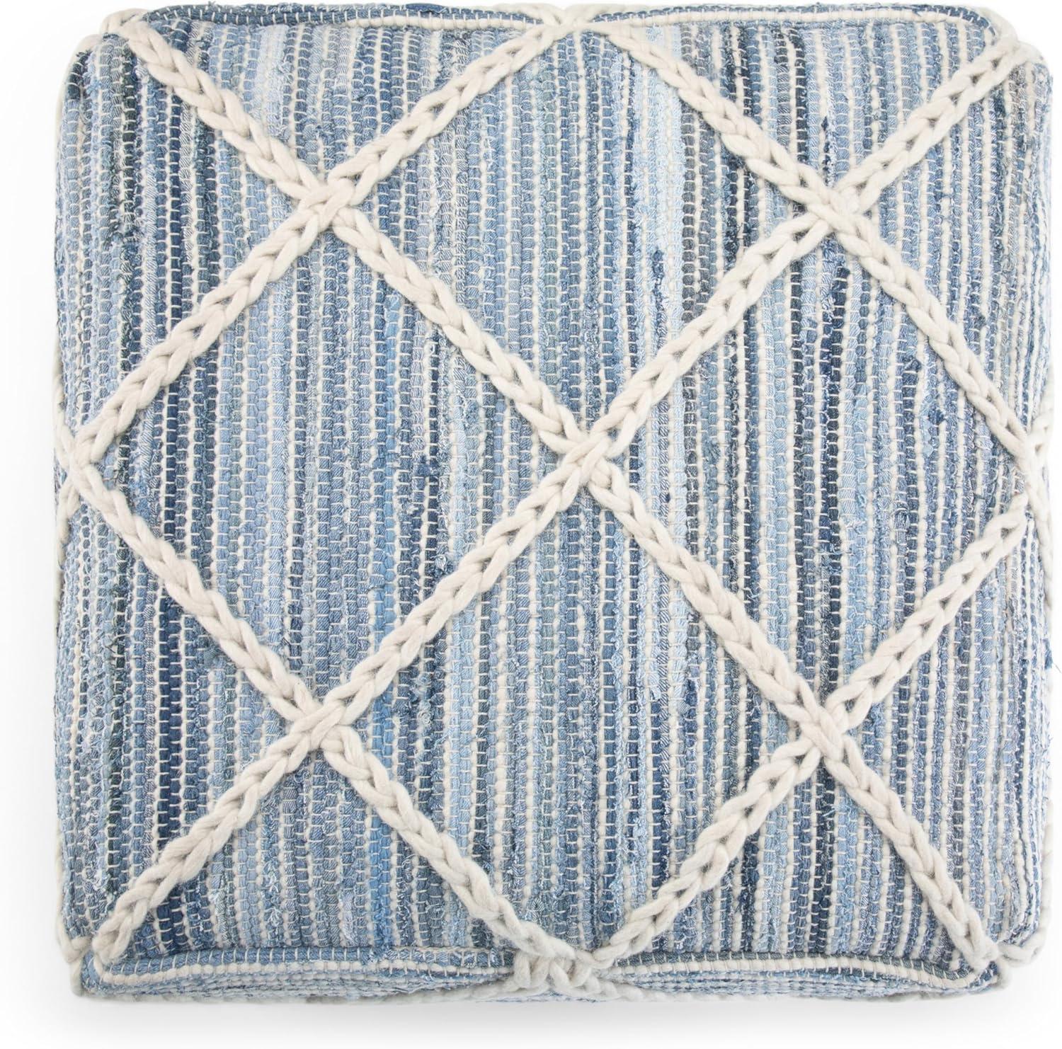 Simpli Home Cowan Upholstered Pouf