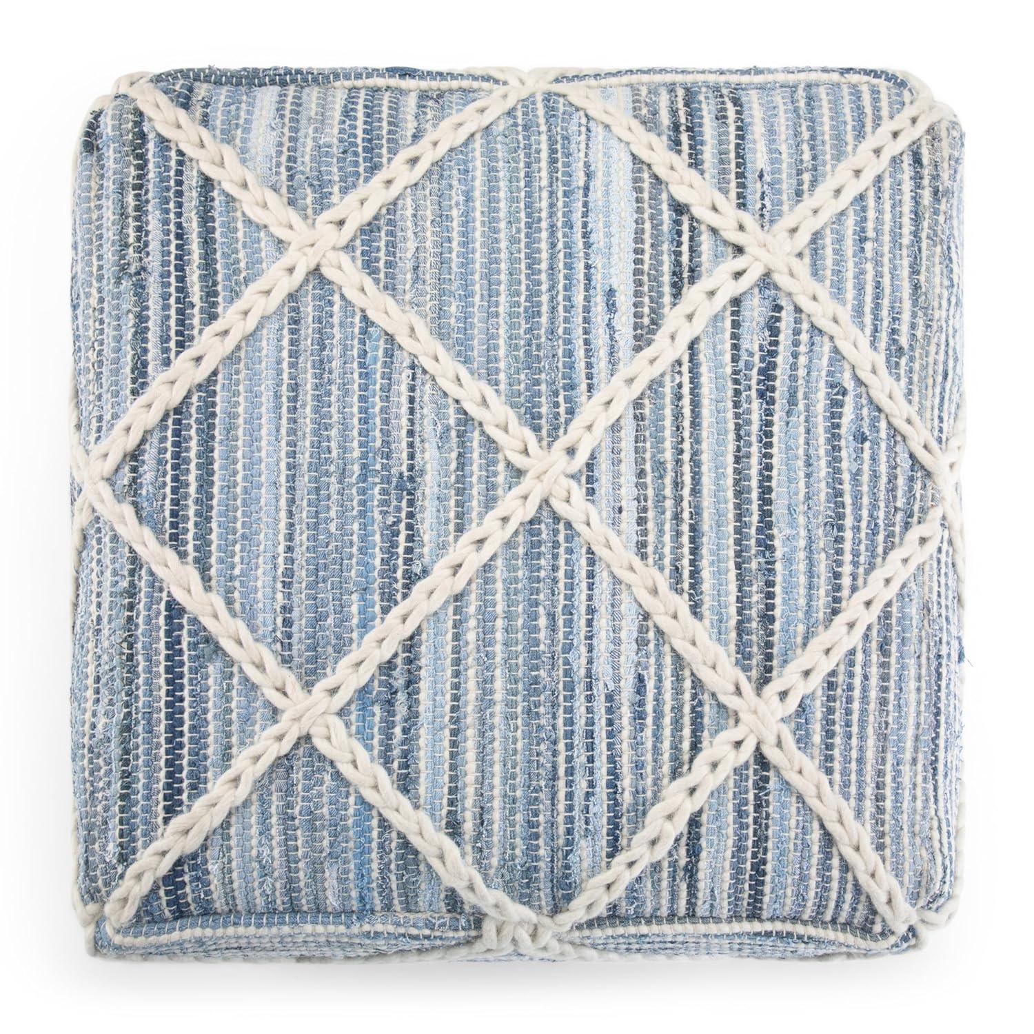 Simpli Home Cowan Upholstered Pouf