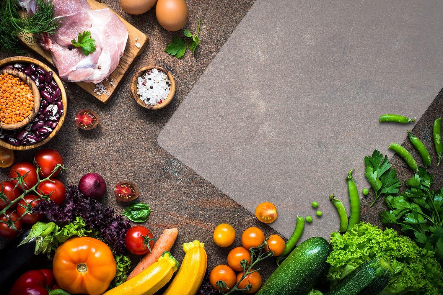 extra thick flexible frosted clear plastic cutting mats, 12" x 18", set of 6, by better kitchen products