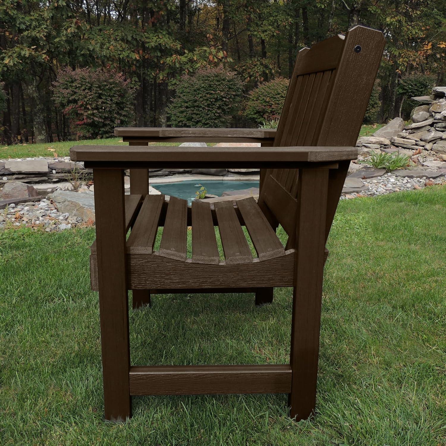 Lehigh Garden Patio Chair Weathered Acorn - highwood: Durable Outdoor Seating, Fade-Resistant
