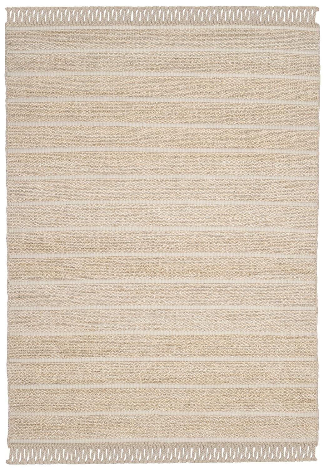 Natural Fiber NF550 Hand Woven Area Rug - Ivory/Ivory - 6'x6' - Safavieh.
