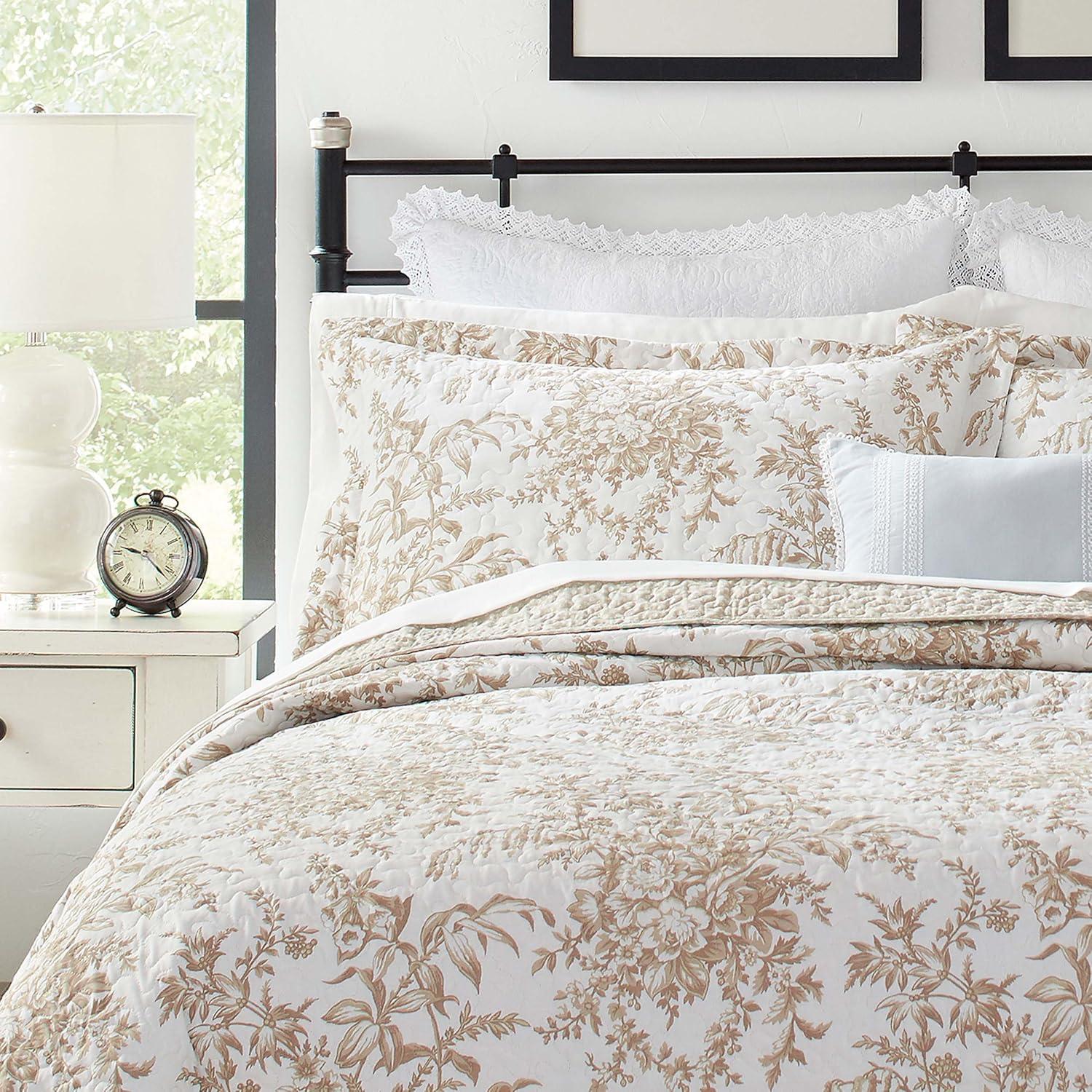 Laura Ashley Laura Ashley Bedford Cotton Reversible Quilt Set