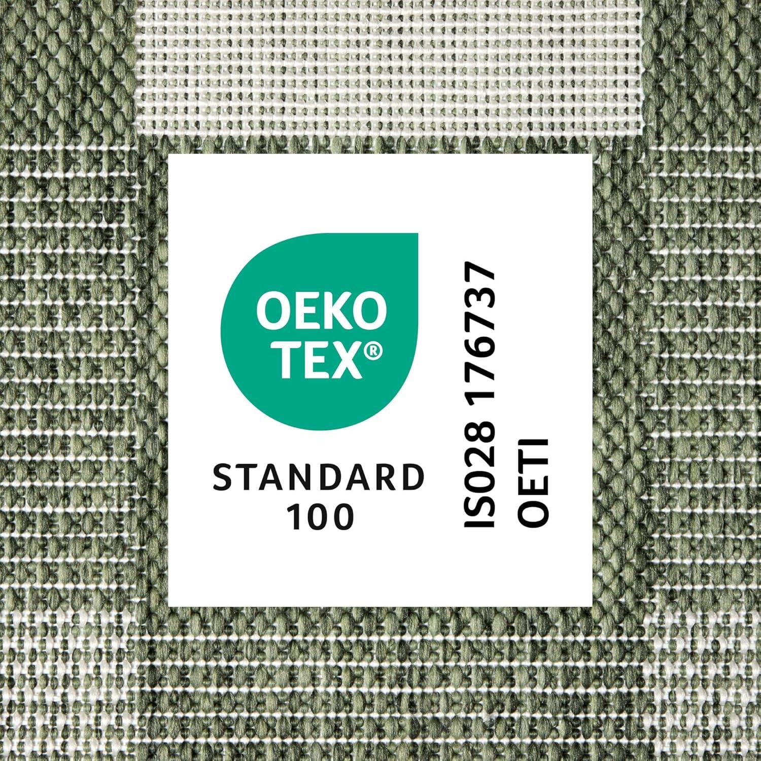 NICOLE MILLER NEW YORK Patio Country Ombre Chevron Outdoor Area Rug, Green/Cream