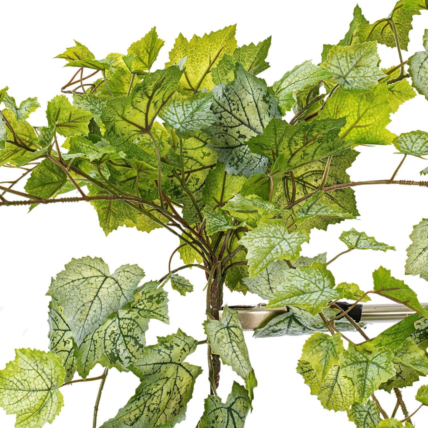 Vickerman 51" Artificial Green & White Grape Leaf Ivy Hanging Bush.