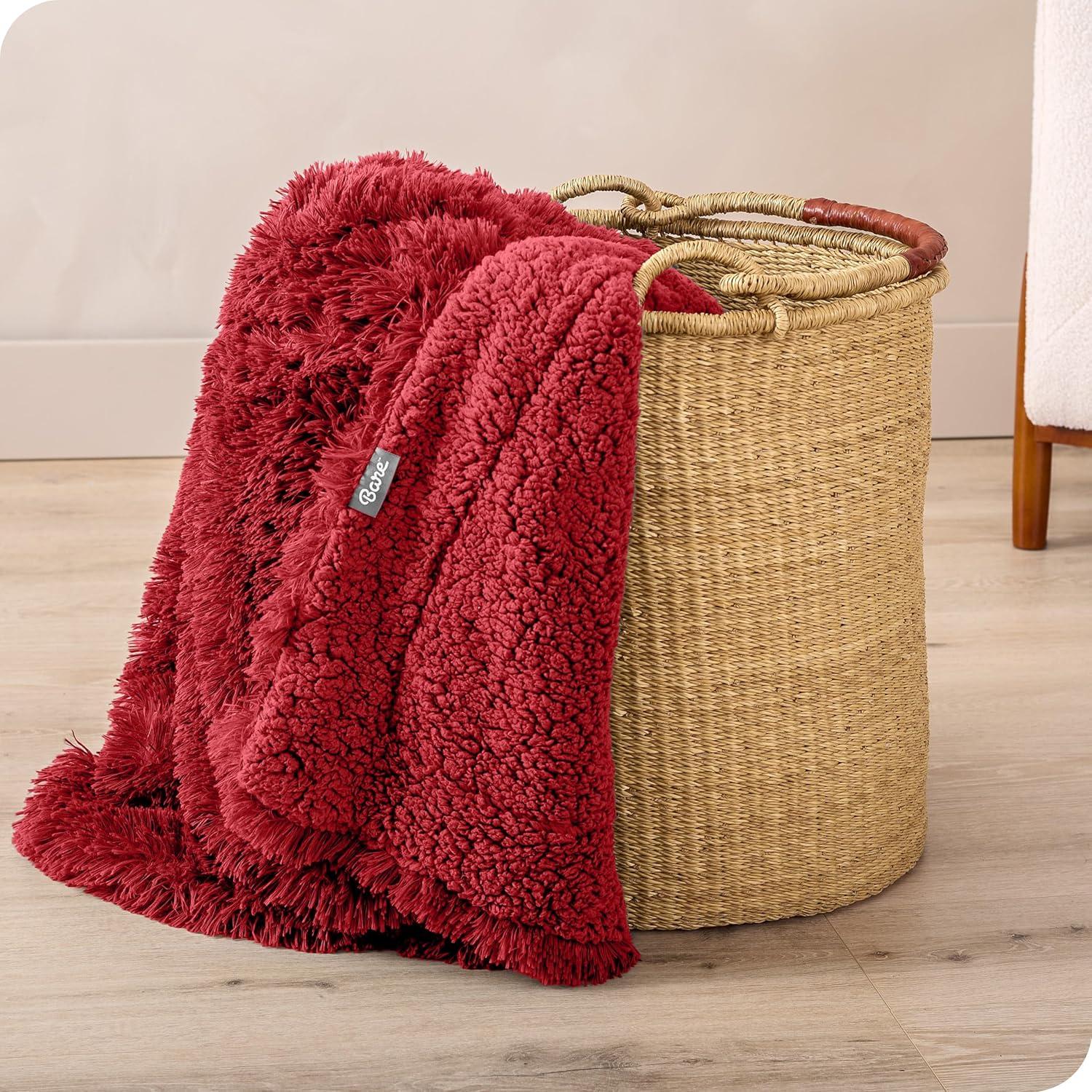 Bare Home Shaggy Faux Fur Sherpa Blanket