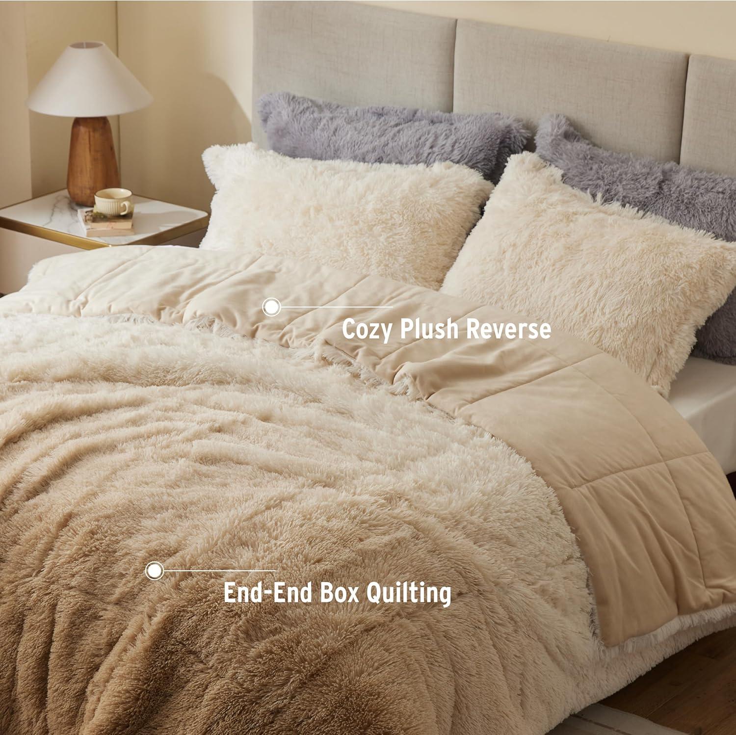 Malea Shaggy Faux Fur Comforter Mini Set