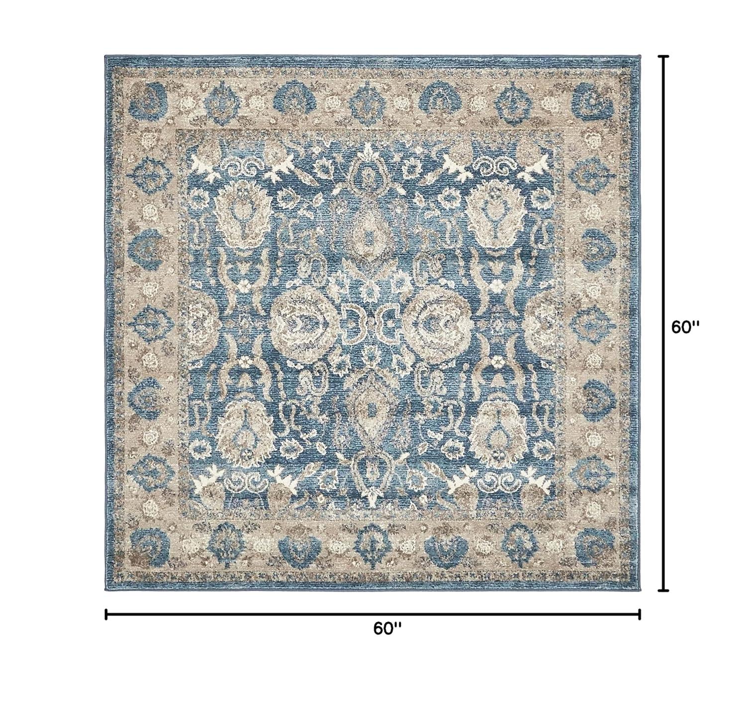 RugPal Linz Oriental Blue Area Rug
