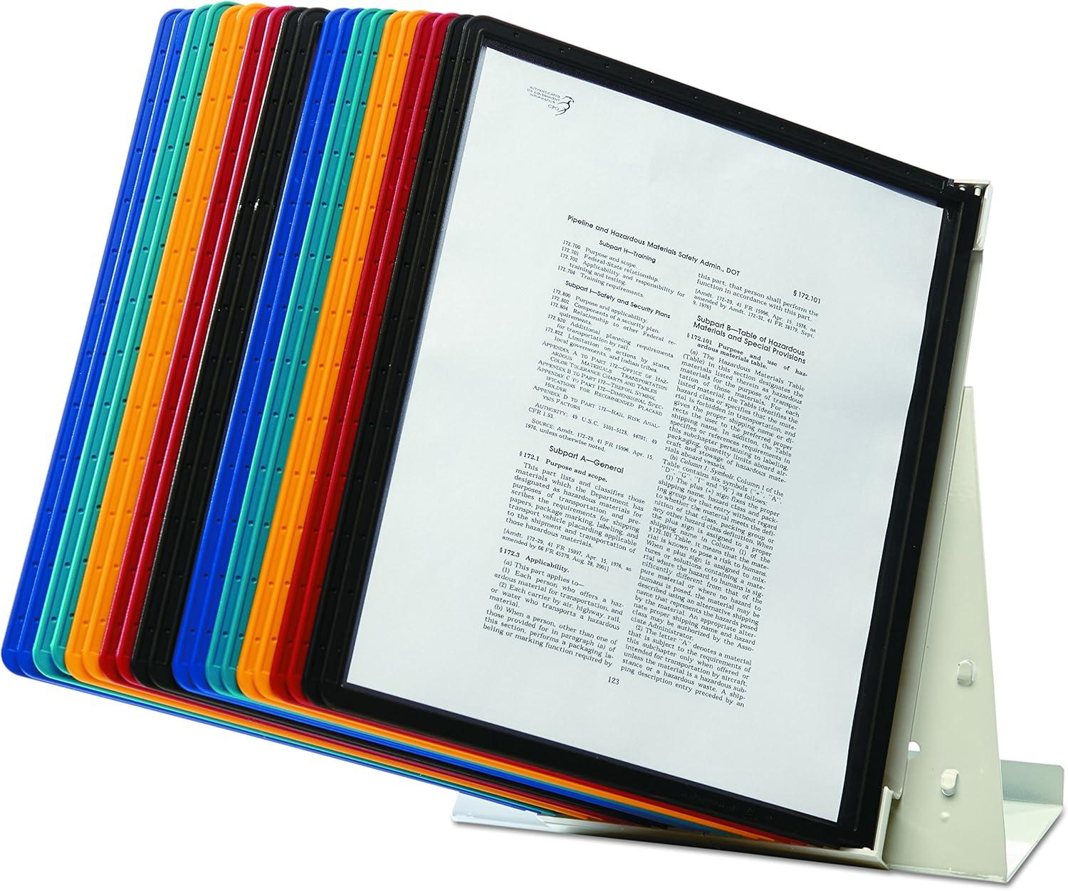 Durable® ario Reference Desktop System, 20 Panels, Assorted Borders And Panels