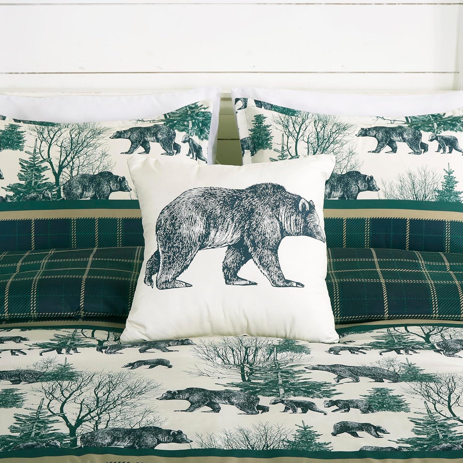 Chezmoi Collection Southwestern Cabin Lodge Bedding 7-Piece Bear Comforter Set