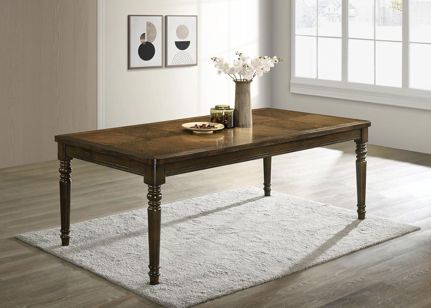 Coaster Willowbrook Traditional Rectangular Wood Dining Table Chestnut