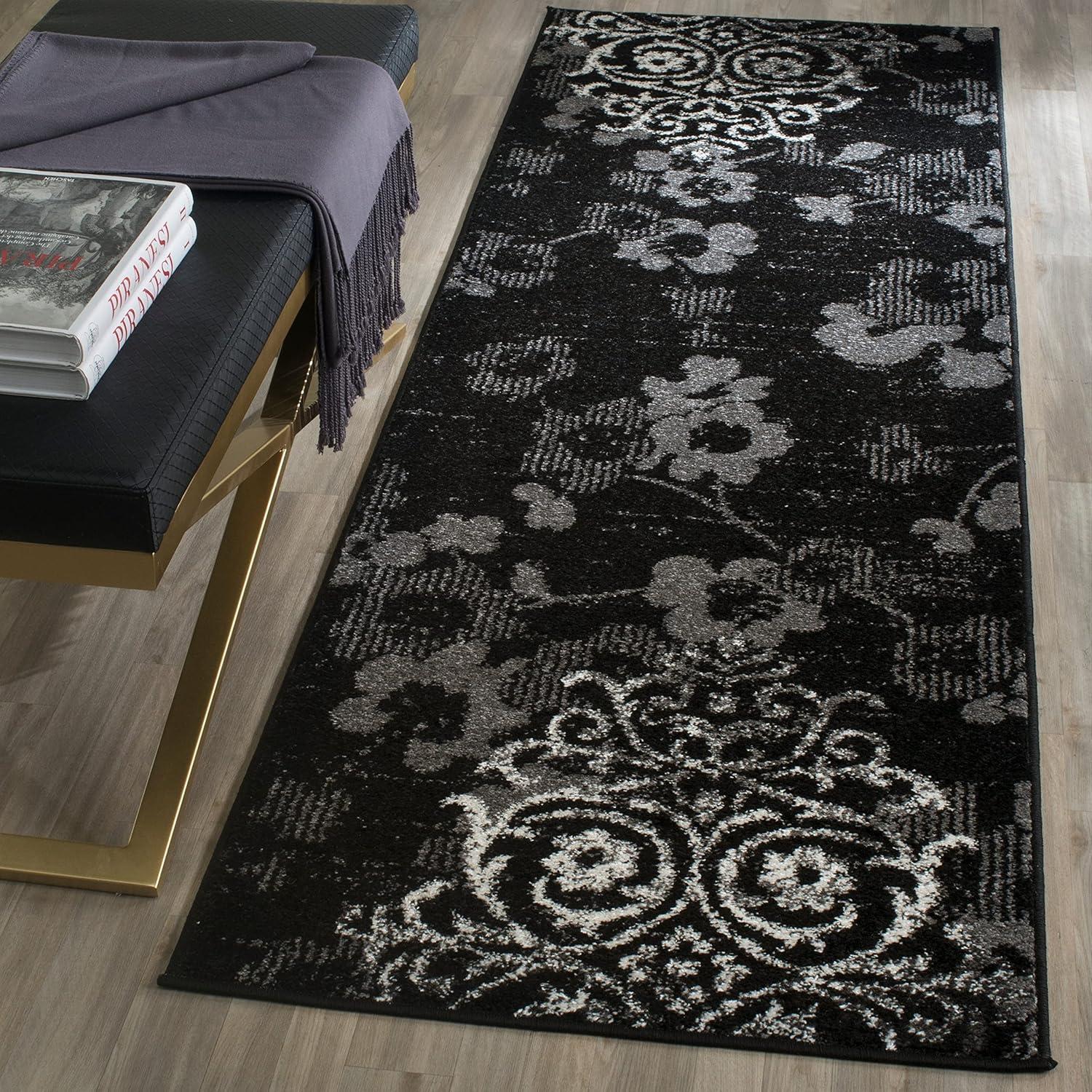 SAFAVIEH Adirondack Hortense Floral Area Rug, Grey/Ivory, 9' x 12'